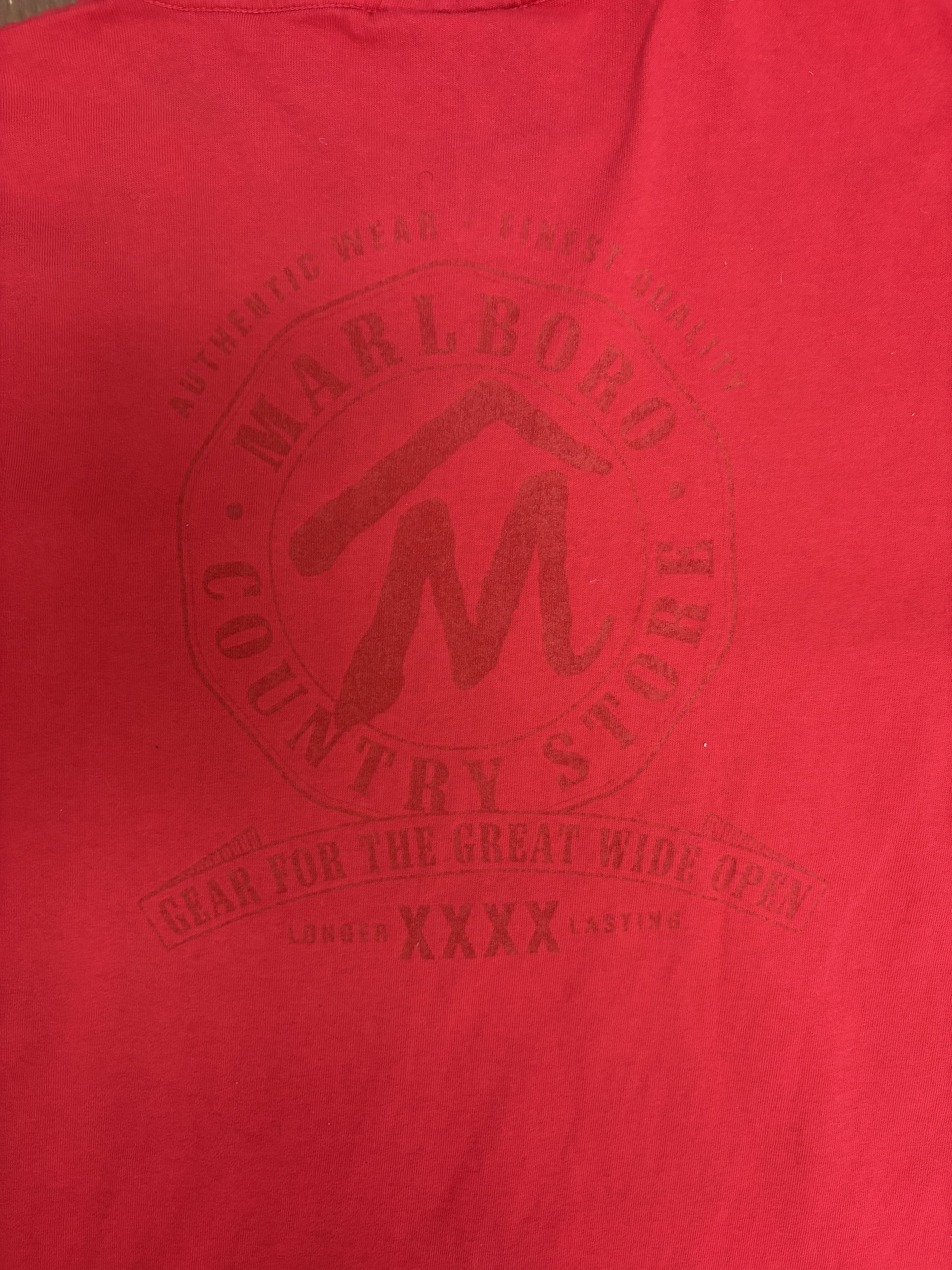 Marlboro × Vintage Marlboro Country Store Cigarettes Vintage Red T-Shirt Tee Size US XL / EU 56 / 4 - 5 Thumbnail