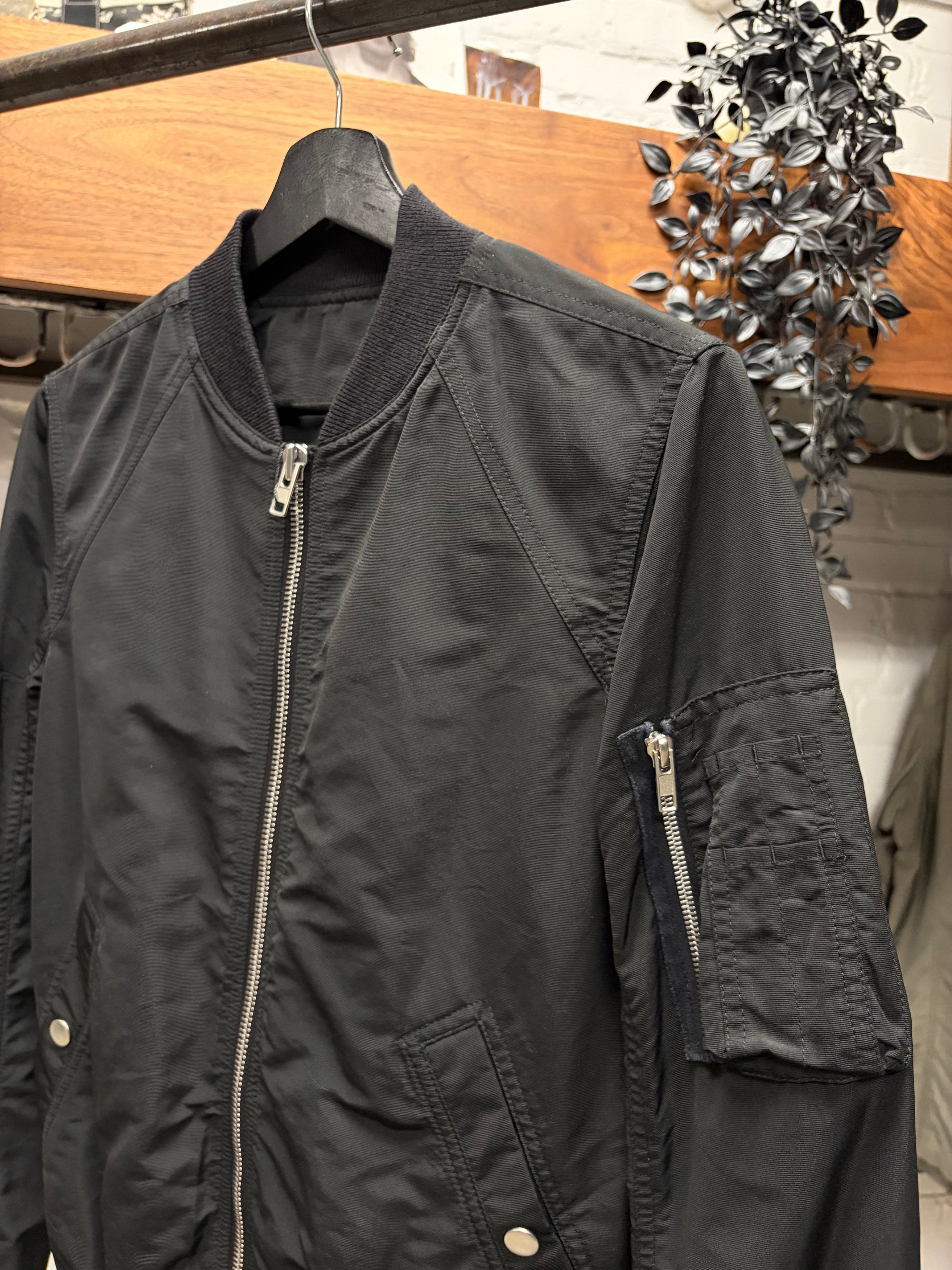 Rick Owens SS2016 Rick Owens DRKSHDW ‘MA-1’ Black Flight Bomber Jacket Size US M / EU 48-50 / 2 - 2 Thumbnail