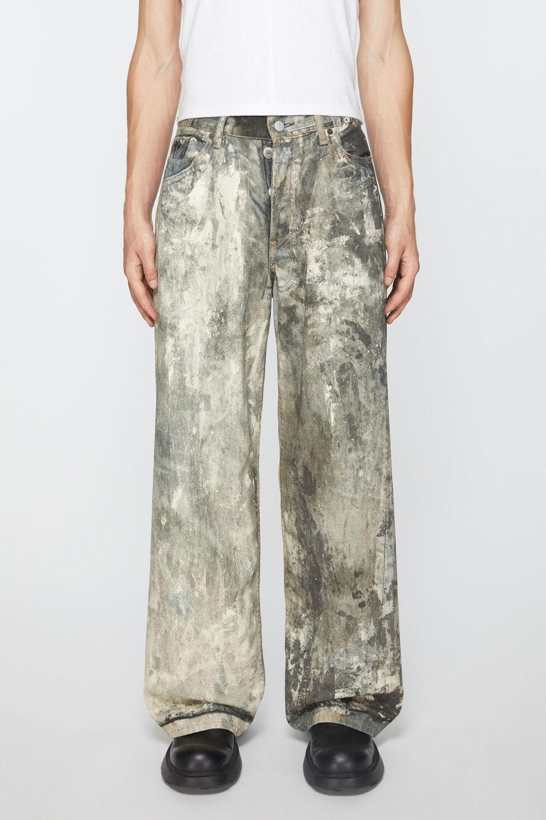 Acne Studios Acne Studios Printed Wide-Leg Jeans Size US 32 / EU 48 - 2 Thumbnail