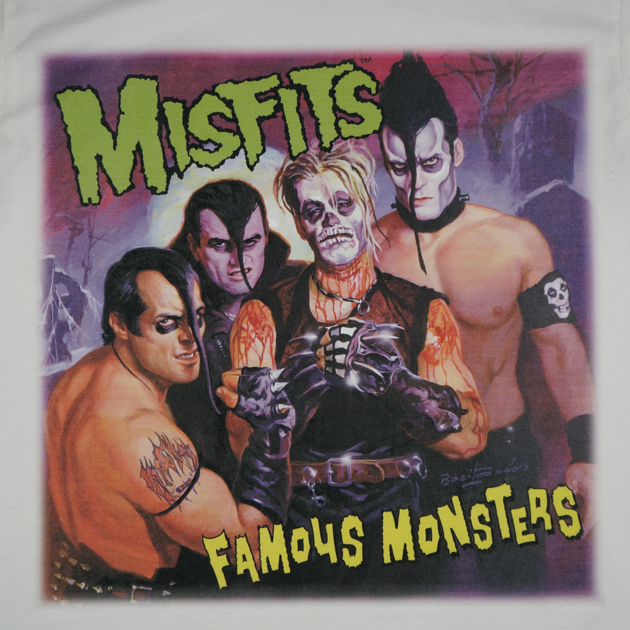 Band Tees × Vintage Vintage Misfits Famous Monsters T Shirt Size US XL / EU 56 / 4 - 2 Thumbnail