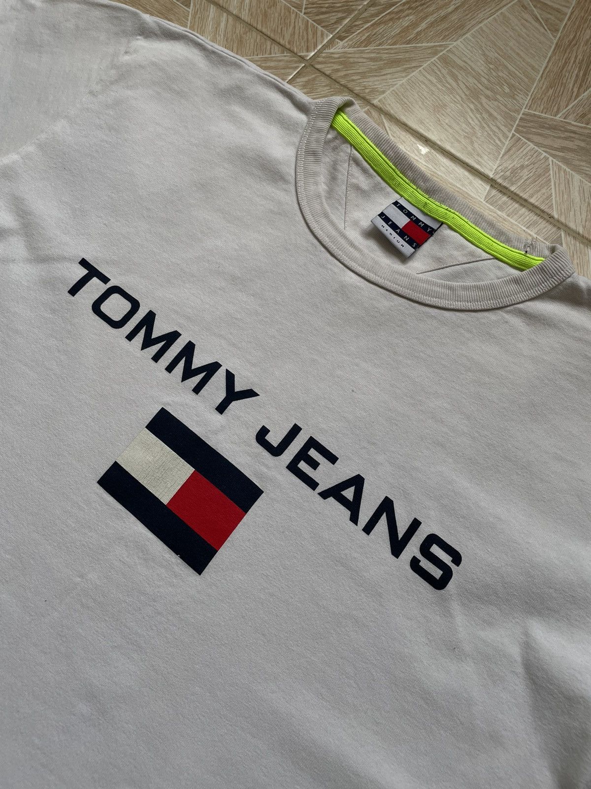 Tommy Hilfiger × Vintage Y2K Retro 90s Vintage Tommy Hilfiger Jeans Big Logo White Size US M / EU 48-50 / 2 - 2 Thumbnail