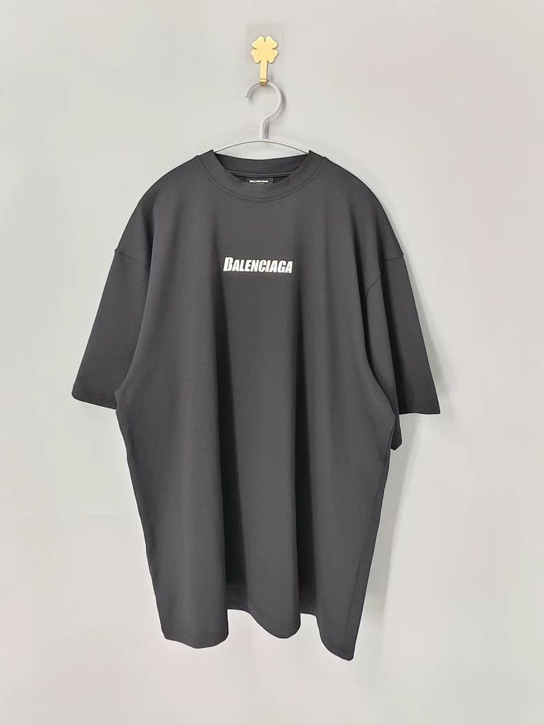 Balenciaga Balenciaga Black Mesh Logo Print Tee - dmc Size US S / EU 44-46 / 1 - 1 Thumbnail
