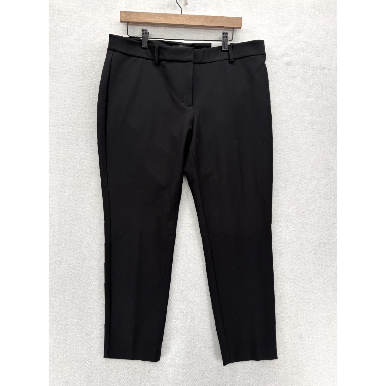 Express Express Skinny Mid Rise Dress Pants Womens 14S Black Stretch Work Career NWT Size 36" / US 14 / IT 50 - 2 Thumbnail