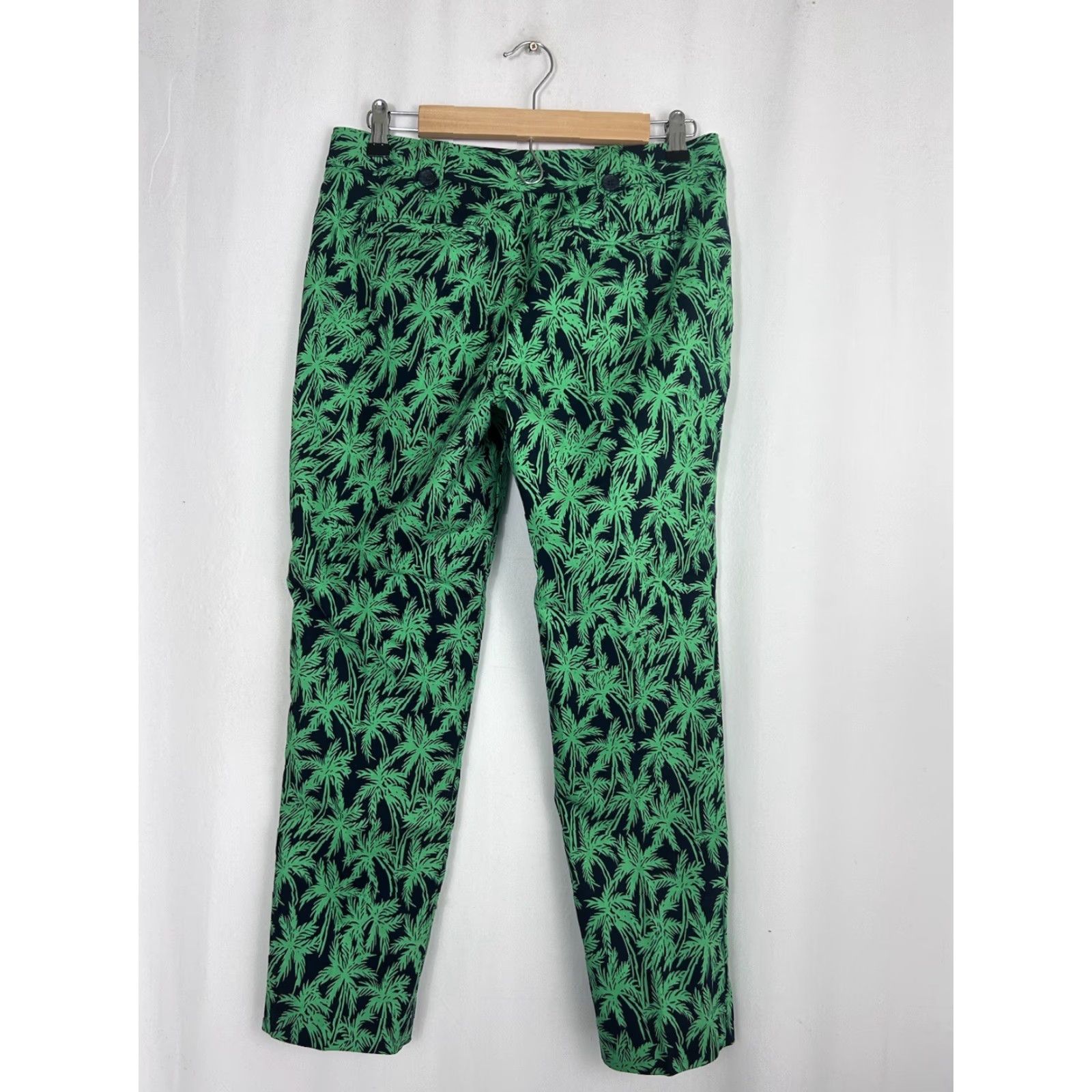 Banana Republic Banana Republic Martin-Fit Pants Palm Trees Stretch Casual Flat Front Zip Multi-Color Women Regular Size 6 30x26 Size 28" / US 6 / IT 42 - 7 Thumbnail