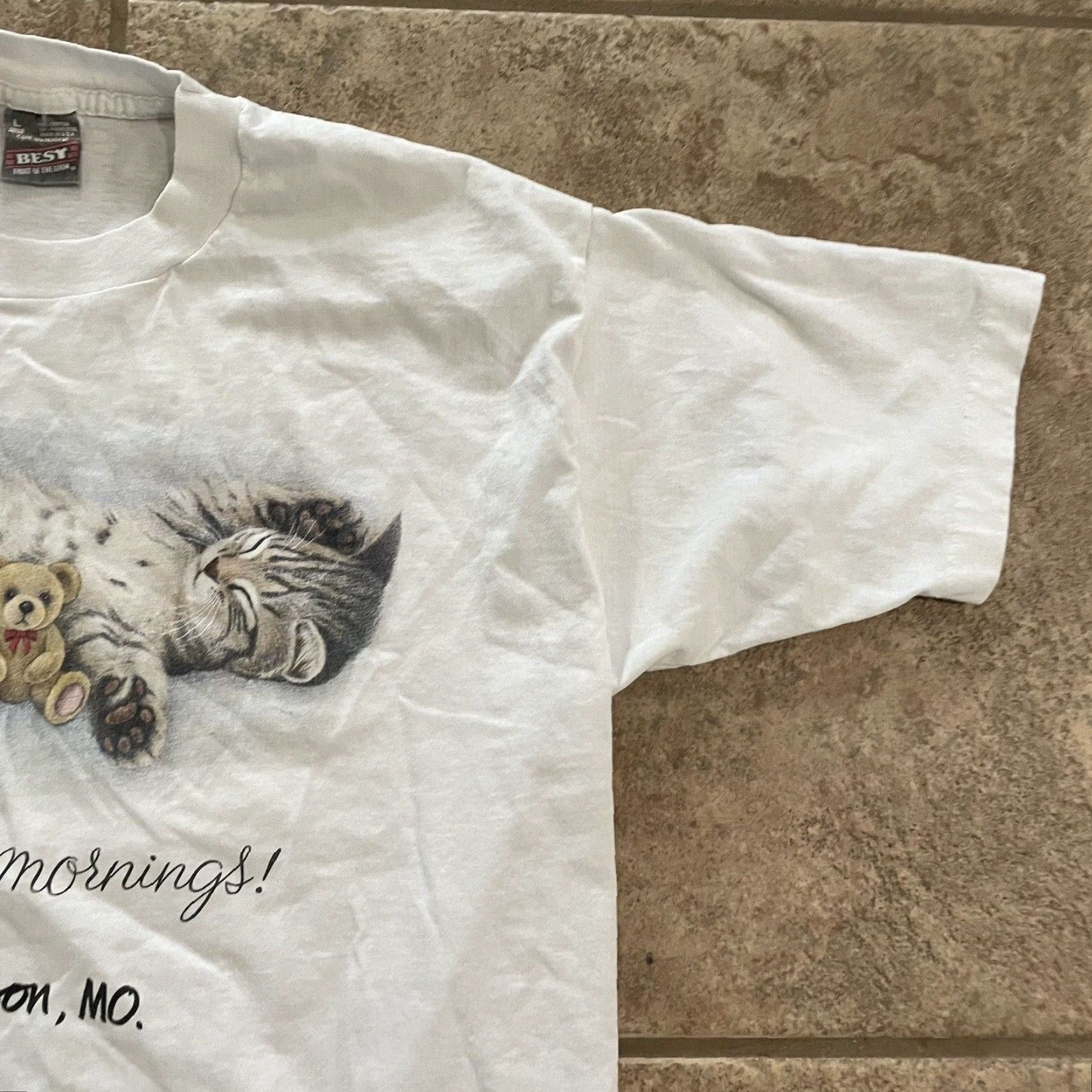 Fruit Of The Loom VINTAGE Fruit of the Loom T-Shirt Men Size Large Cotton USA Stitch Graphic White Size US L / EU 52-54 / 3 - 2 Thumbnail