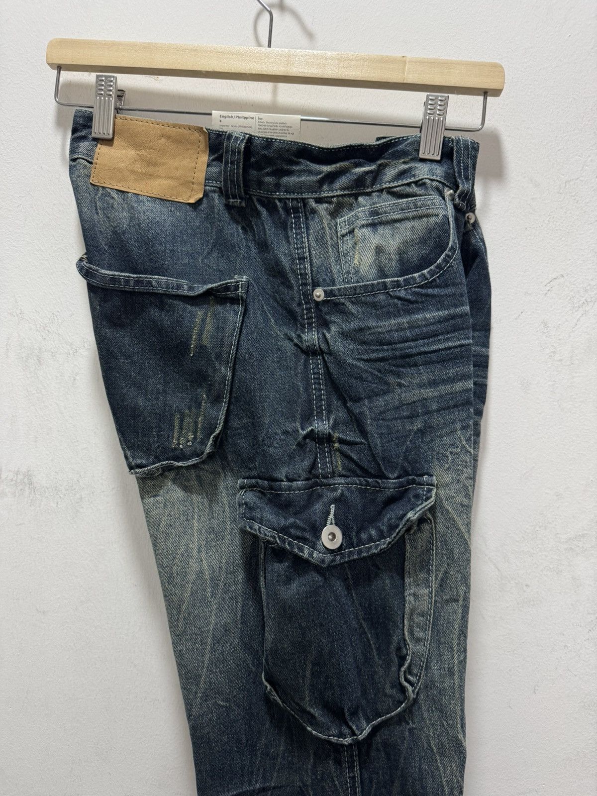 Vintage VINTAGE ARCADE CARGO STYLE RARE DISTRESSED DENIM JEANS Size US 29 - 14 Thumbnail