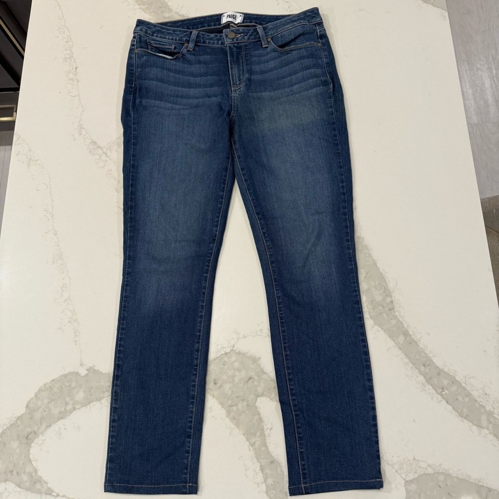 Paige PAIGE Skyline Skinny Denim Jeans Women's 31 Dark Blue Wash Size 31" - 1 Thumbnail