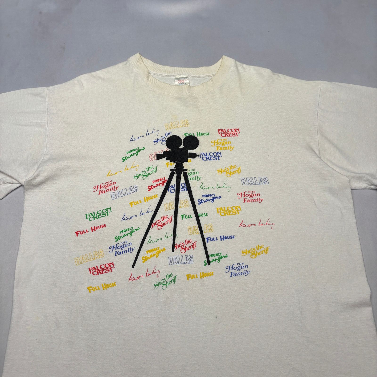 Vintage VTG 80s Lorimar Telepictures Promo Shirt Dallas Full House Size US XL / EU 56 / 4 - 3 Thumbnail
