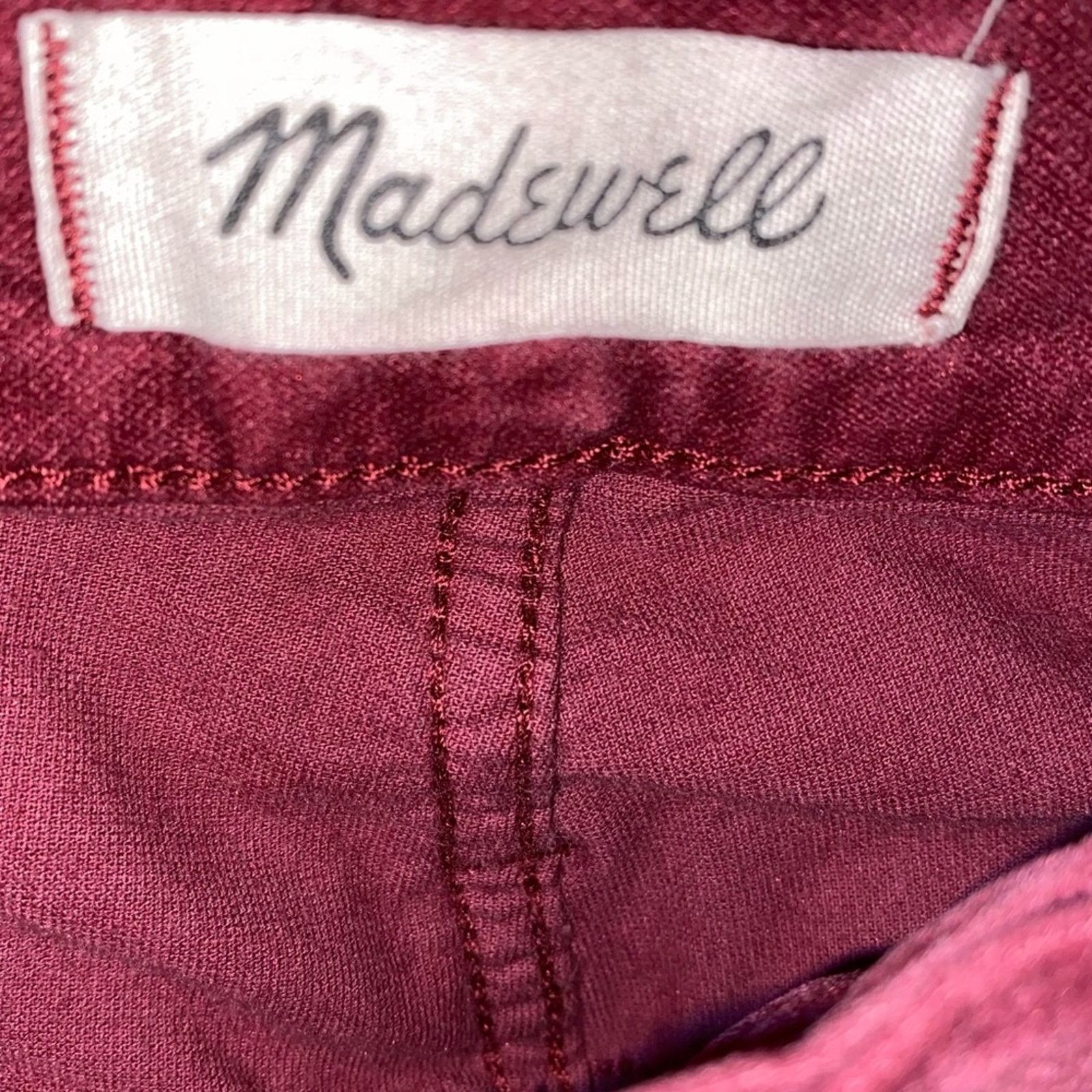 Madewell Madewell 10” High Rise Jeans Smoky Red Stretch Velvet 35 Size 35" - 12 Thumbnail
