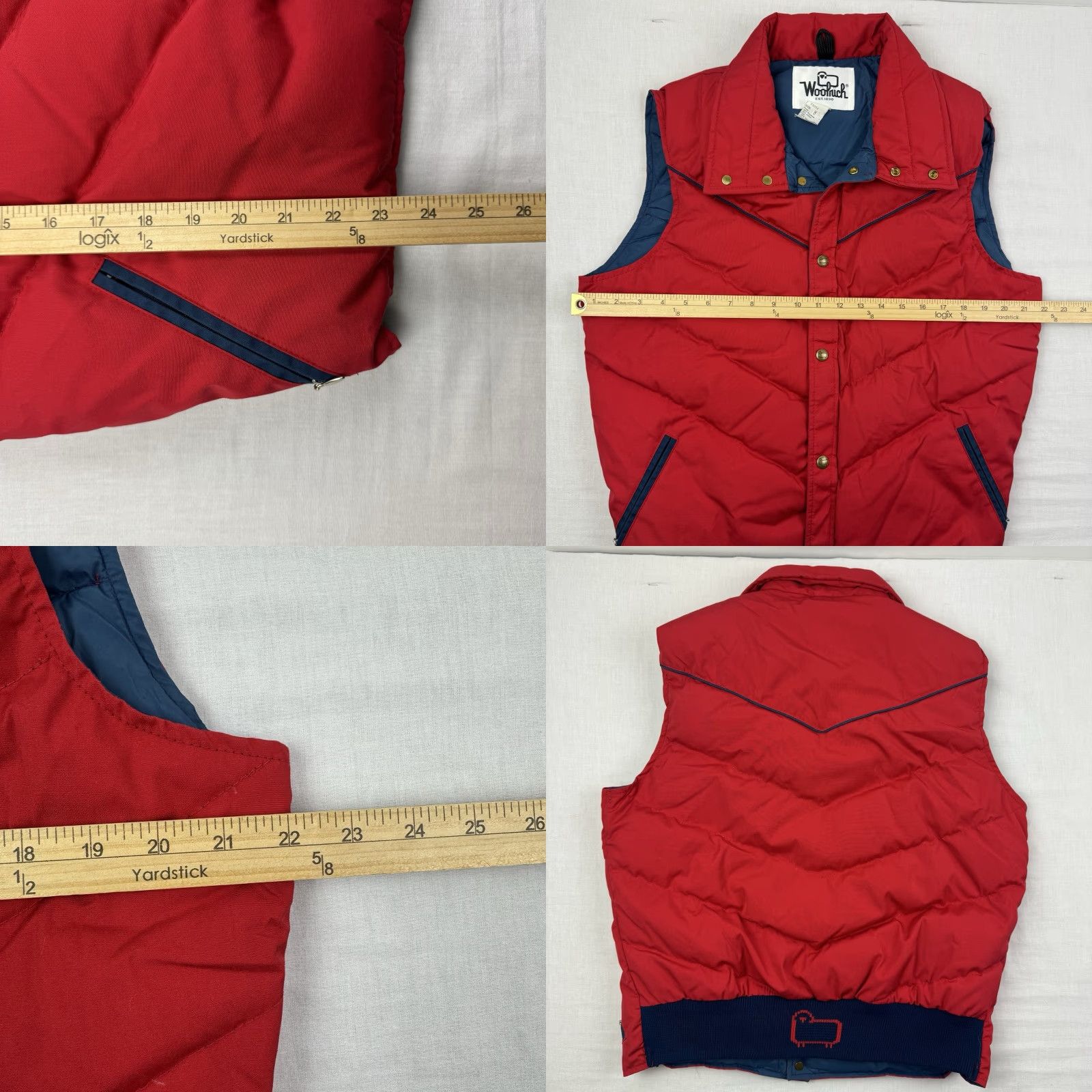 Vintage VINTAGE Woolrich Jacket Men M Down Puffer Solid Red 80s 90s USA Snap Collar Outdoor Casual Travel Size US M / EU 48-50 / 2 - 8 Thumbnail