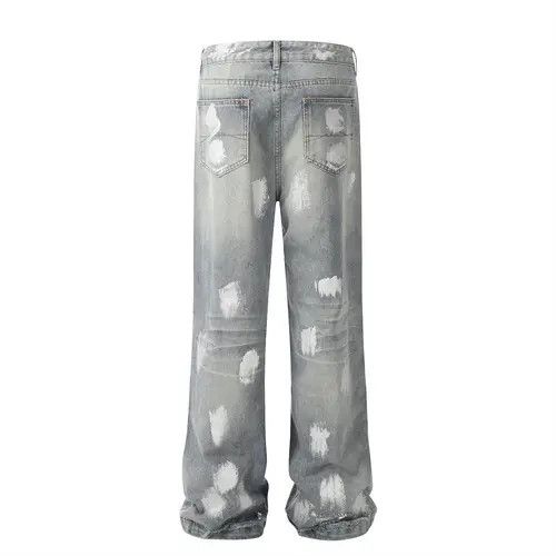 VIBE Punk wash ink loose casual ripped jeans y2k Size US 32 / EU 48 - 3 Thumbnail