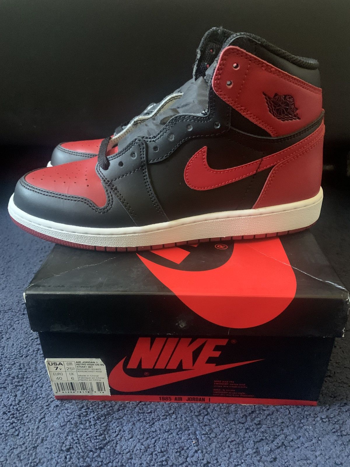 Jordan Brand Jordan 1 Bred GS 2016 Size US 7 / EU 40 - 4 Thumbnail