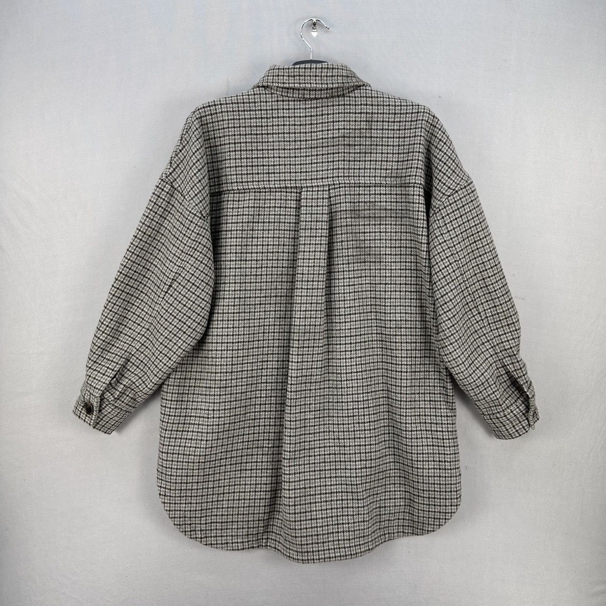 Japanese Brand Vintage Wool Houndstooth Flannel Jacket Women by Merlot Size S / US 4 / IT 40 - 4 Thumbnail
