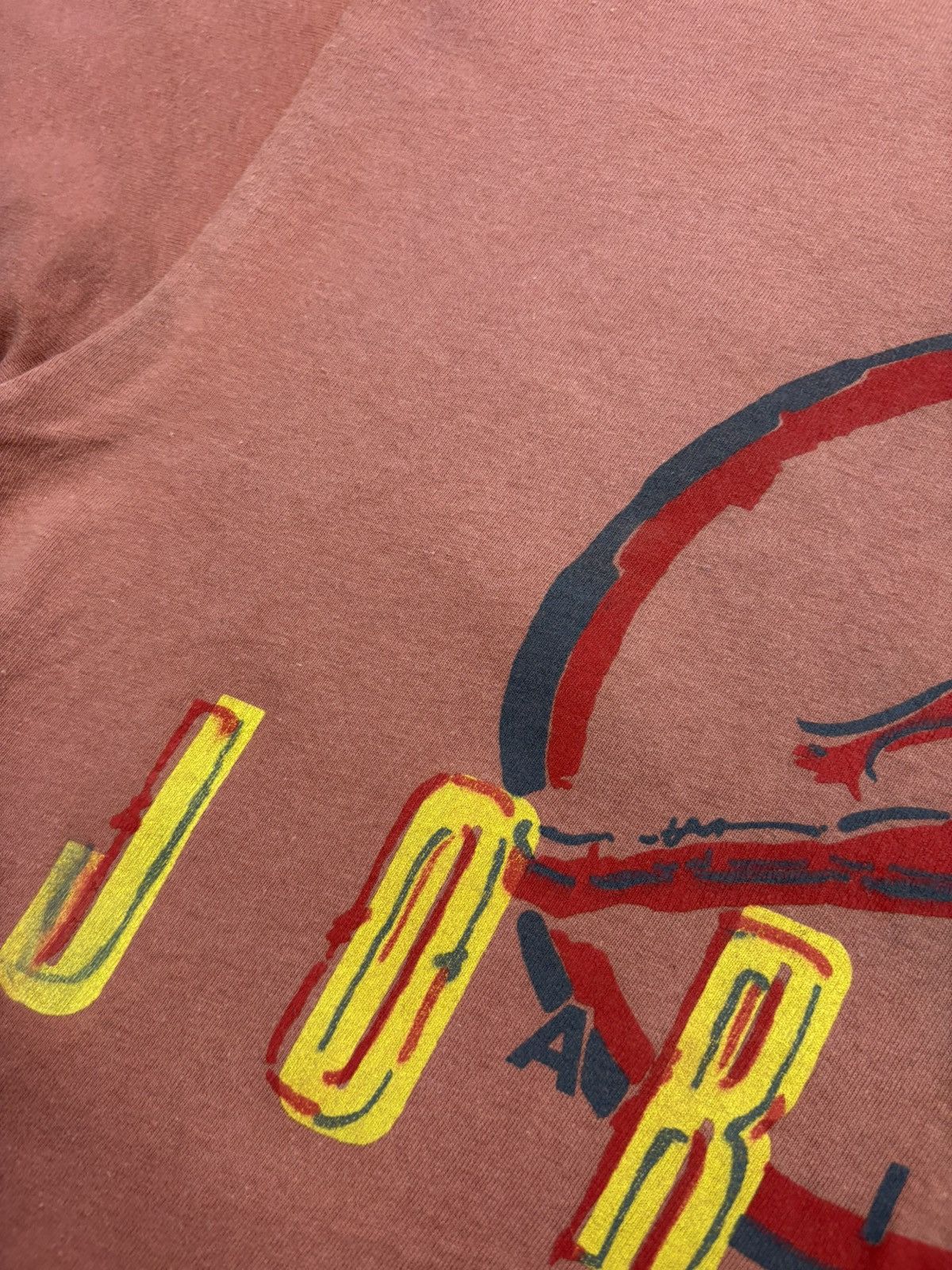 Jordan Brand Vintage 80s Nike Air Jordan Graphic T Shirt Faded Red USA Size US S / EU 44-46 / 1 - 7 Thumbnail