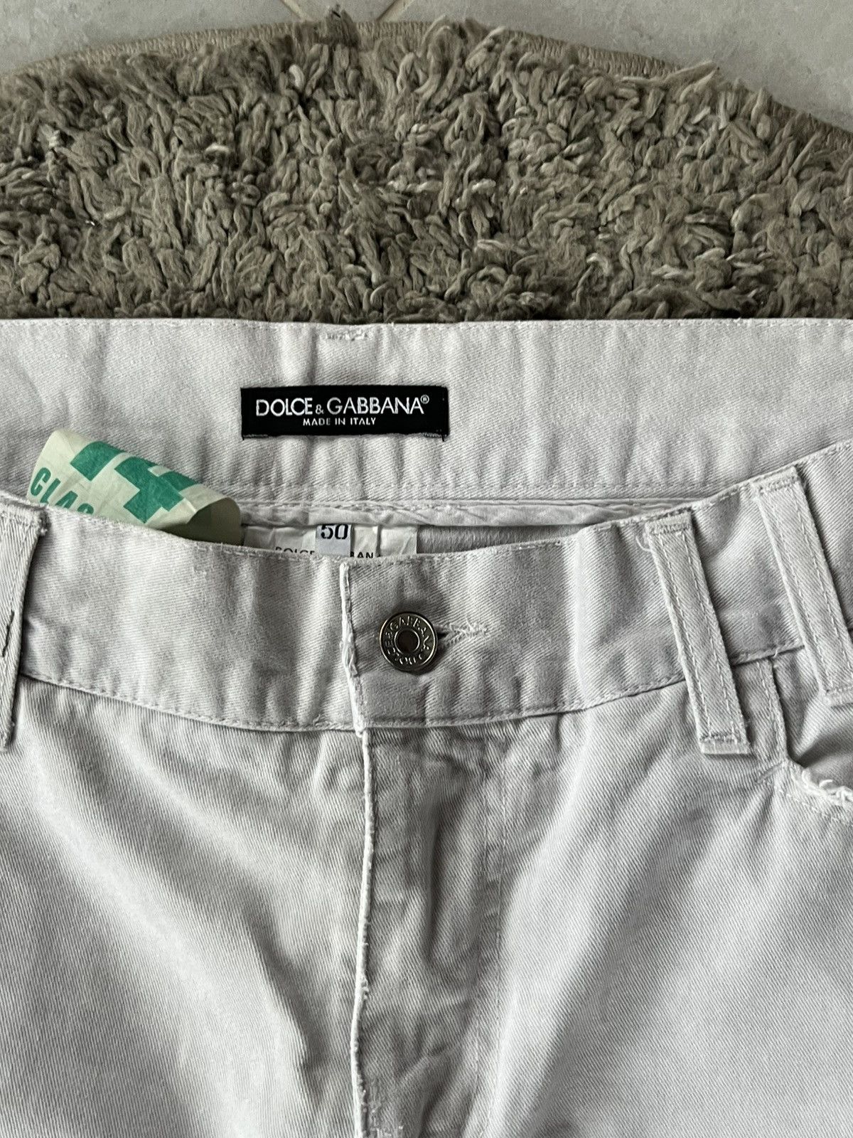 Dolce & Gabbana Vintage Pants Dolce&Gabbana White Avant Gard Luxury Size US 35 - 5 Thumbnail