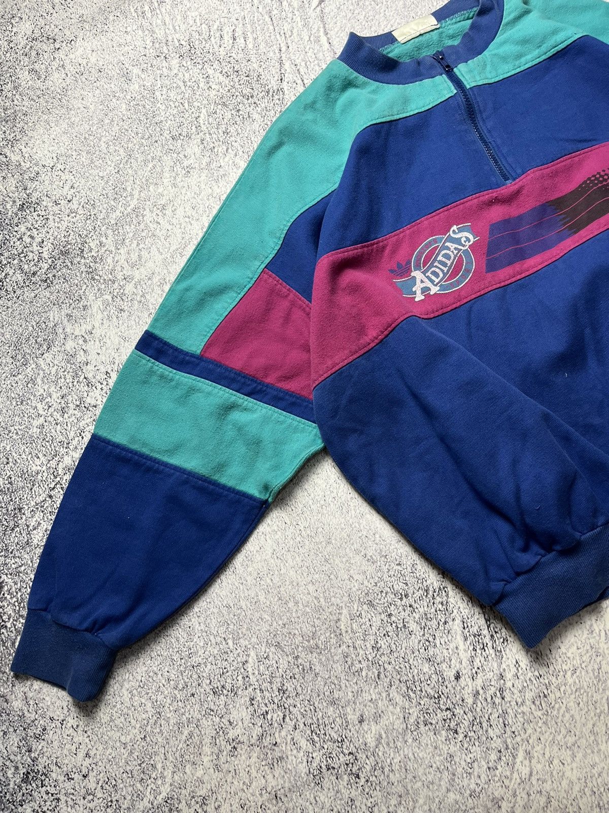 Adidas Vintage Adidas Sports Sweatshirt Half Y2K zip 90s 80s Size US M / EU 48-50 / 2 - 11 Thumbnail