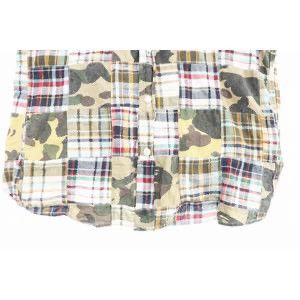 Bape Bape 1st Camo plaid check patchwork shirt Size US M / EU 48-50 / 2 - 6 Thumbnail