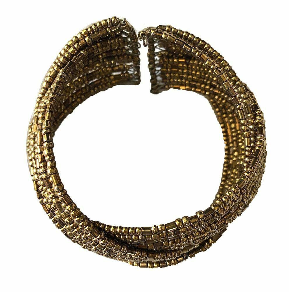 Designer New Gold Rigid Shakira Bracelet. Size ONE SIZE - 2 Thumbnail