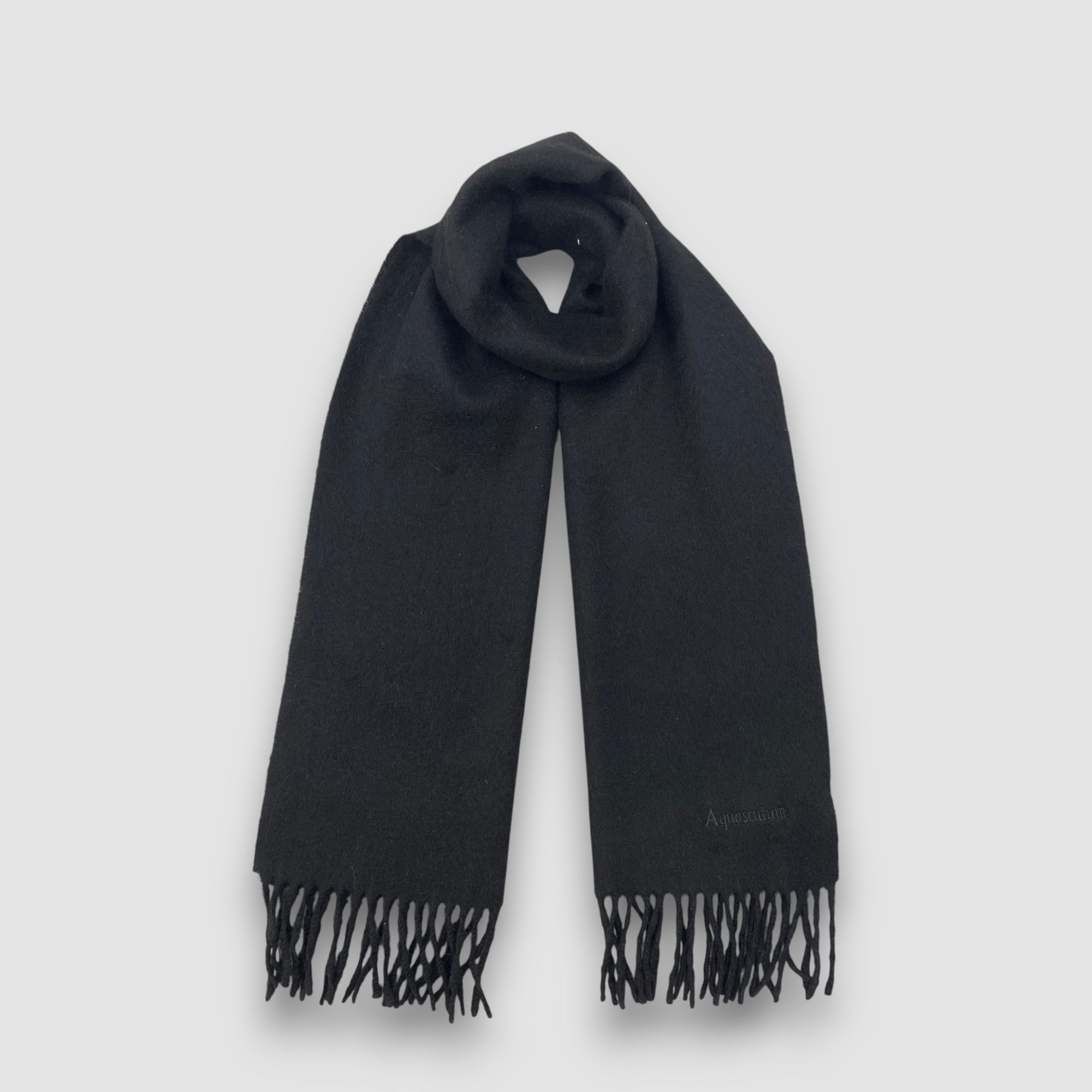 Aquascutum Vintage Aquascutum Scarf Muffler Wool Winter Fringe Scarves Size ONE SIZE - 1 Thumbnail