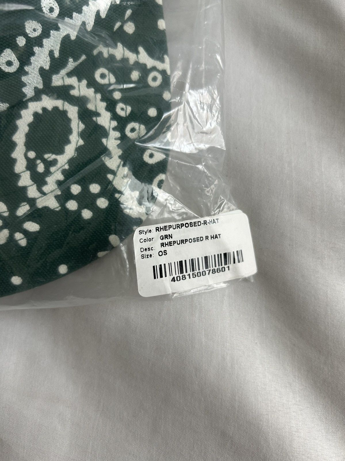 Rhude Rhude Bandana Hat Green R Logo Paisley Size ONE SIZE - 9 Thumbnail
