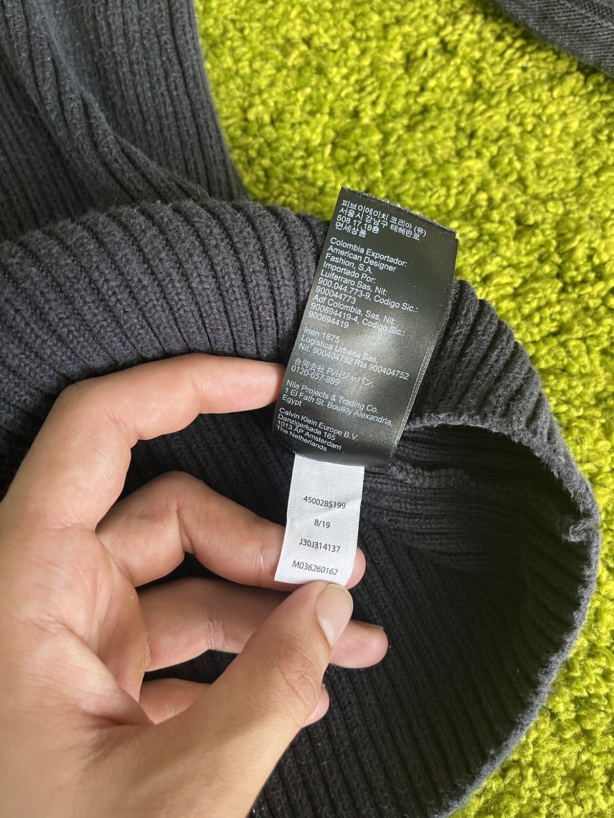 Calvin Klein × Designer Calvin Klein avant garde Y2K ribbed knit washed sweater Size US M / EU 48-50 / 2 - 7 Thumbnail