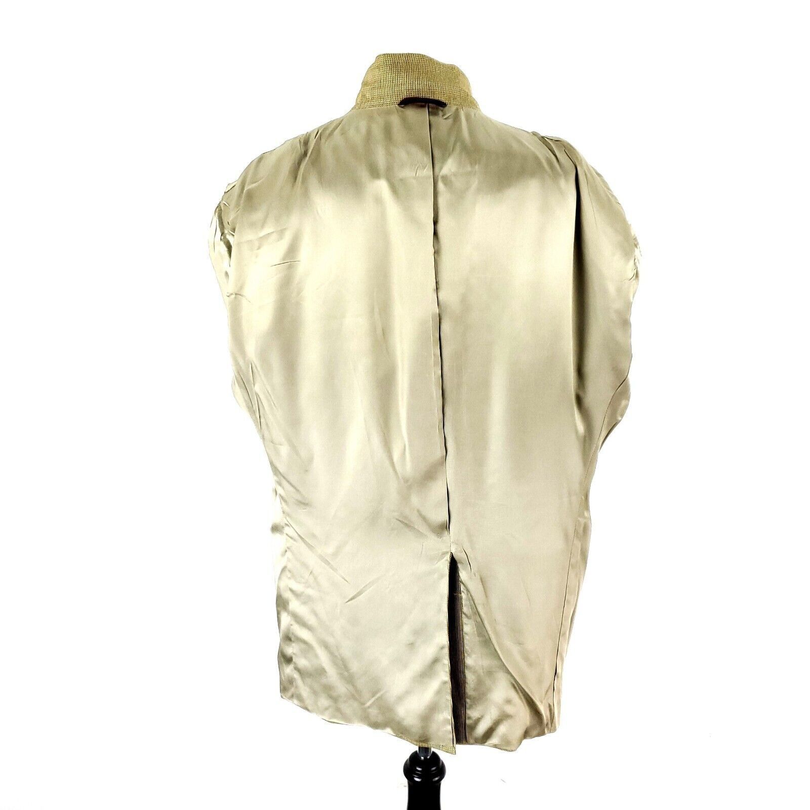 Hart Schaffner Marx Hart Schaffner Marx Wool 2 Button Sport Coat 46L Tan Nailshe Size 46L - 10 Thumbnail