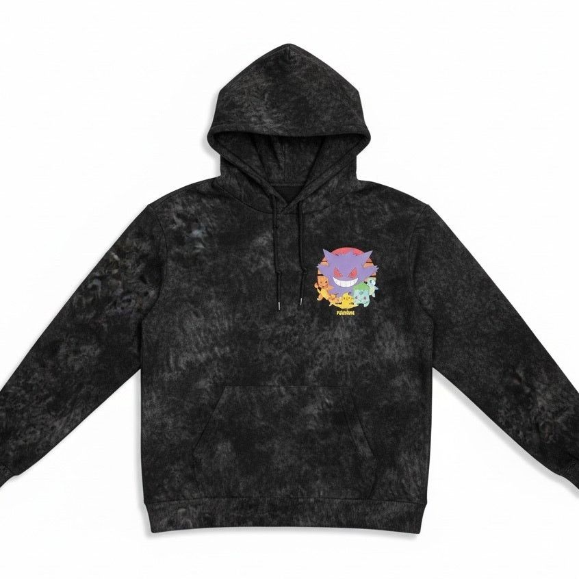 Pokemon Pokemon Gengar & Friends Black Acid Wash Graphic Hoodie Size US S / EU 44-46 / 1 - 2 Thumbnail