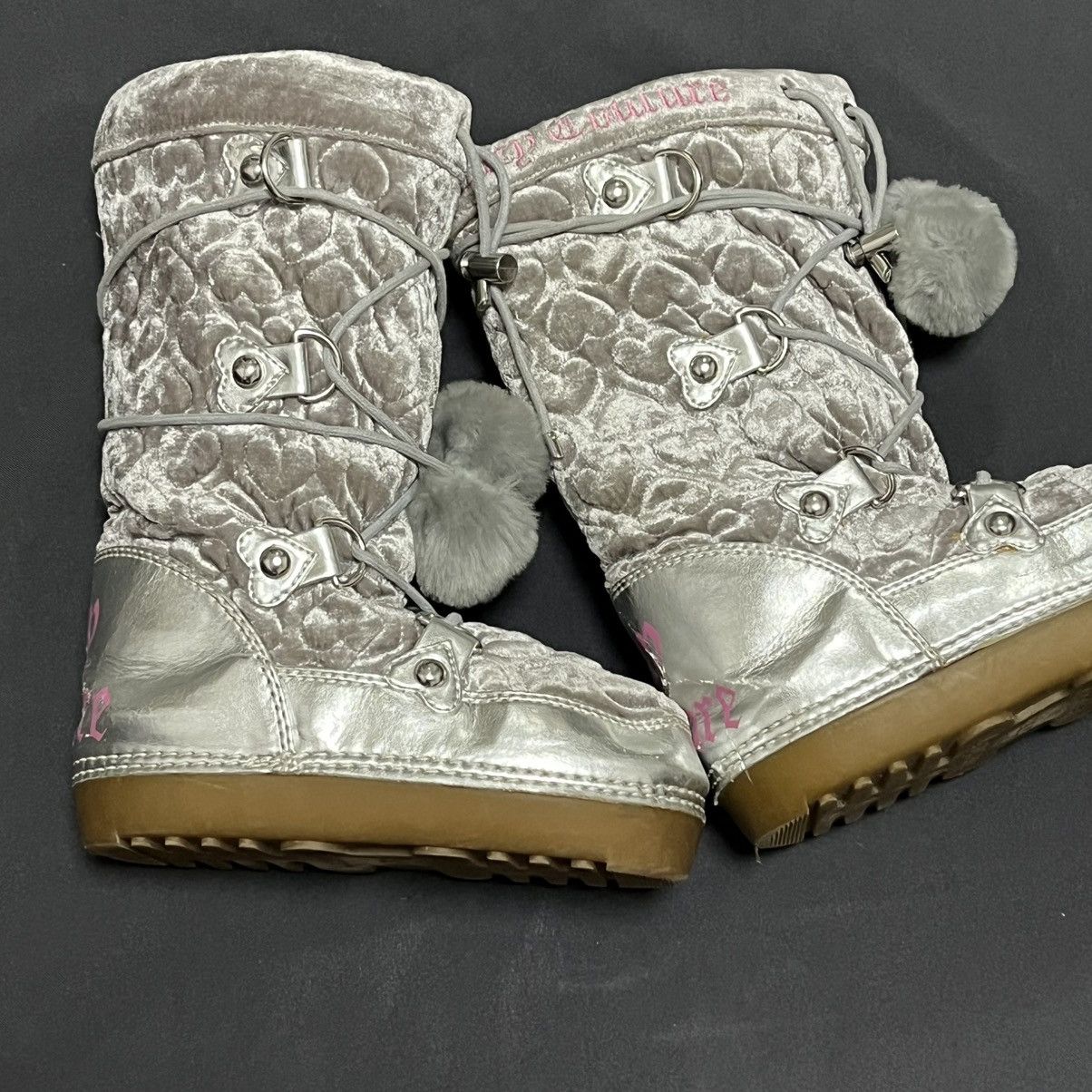 Juicy Couture × Vintage VINTAGE JUICY COUTURE MOHAIR MONOGRAM WINTER UNT SNOW BOOTS Size US 5.5 / IT 35.5 - 2 Thumbnail