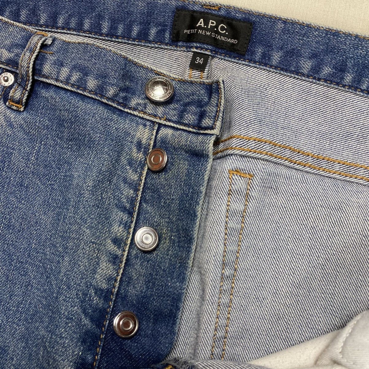 A.P.C. APC Petit New Standard Washed Blue Jeans Size US 34 / EU 50 - 6 Thumbnail