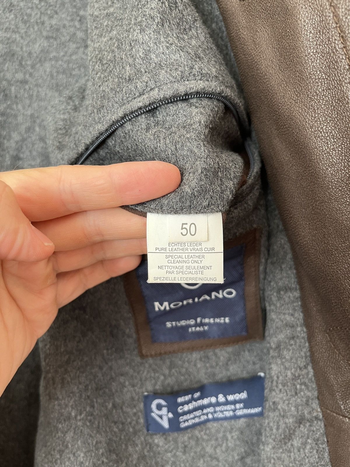 Italic Moriano Italian Luxury Soft Leather Cashmere Lined Coat Size US M / EU 48-50 / 2 - 9 Thumbnail