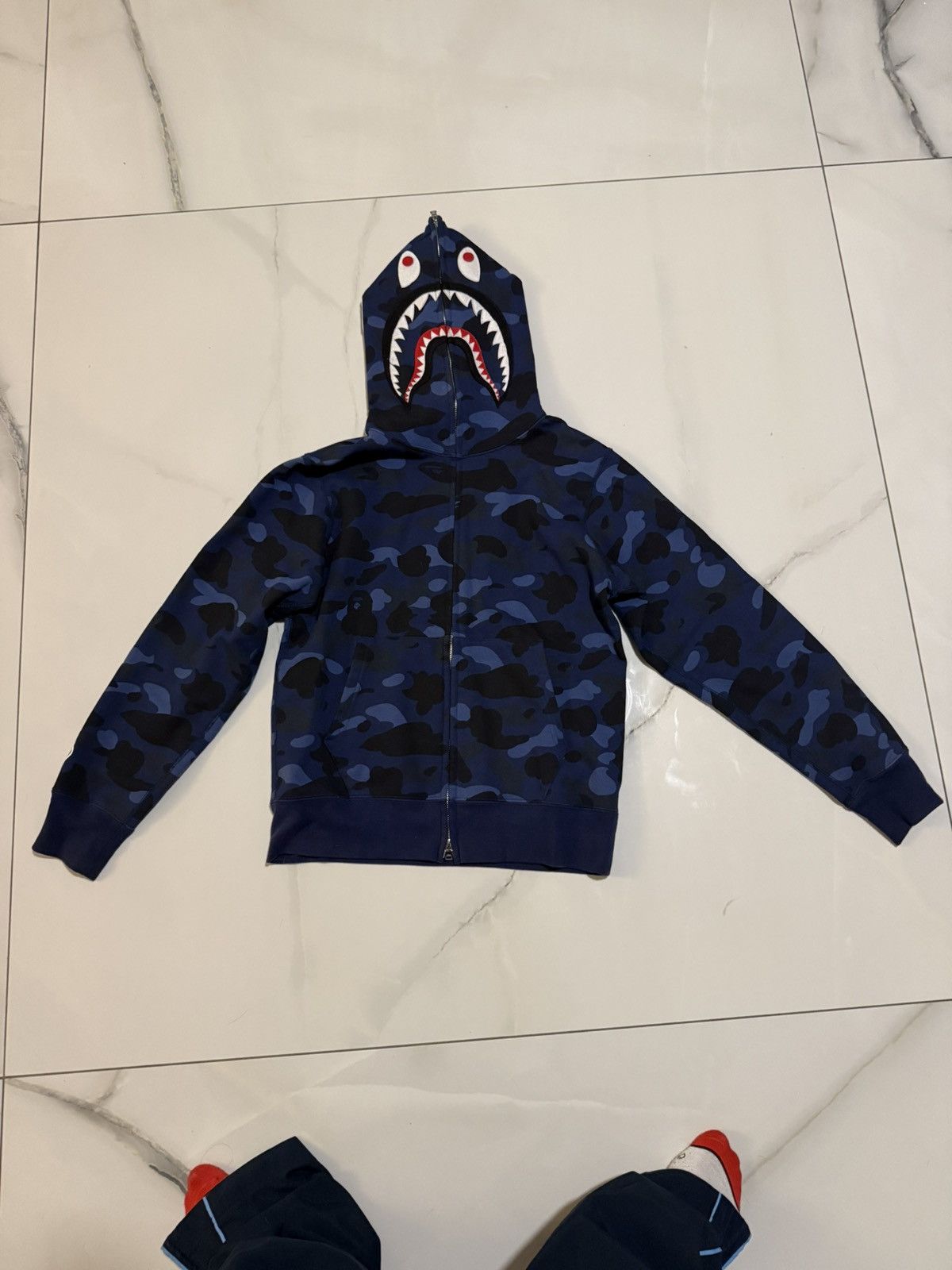 Bape Blue Bape Color Camo shark Full zip hoodie Size US M / EU 48-50 / 2 - 1 Thumbnail