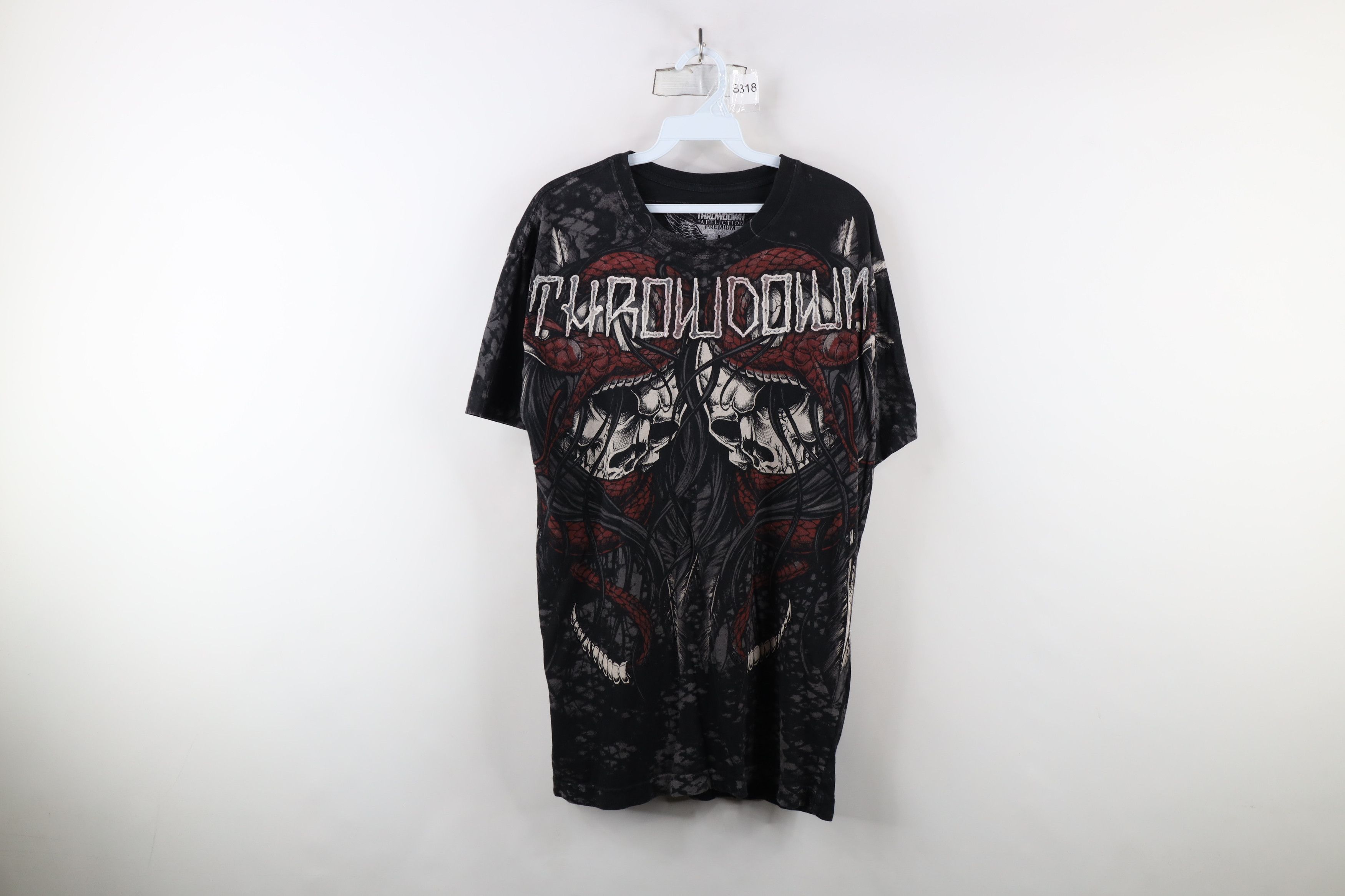 Affliction × Vintage Vintage Y2K Affliction Snake Skull All Over Print T-Shirt Size US L / EU 52-54 / 3 - 1 Thumbnail
