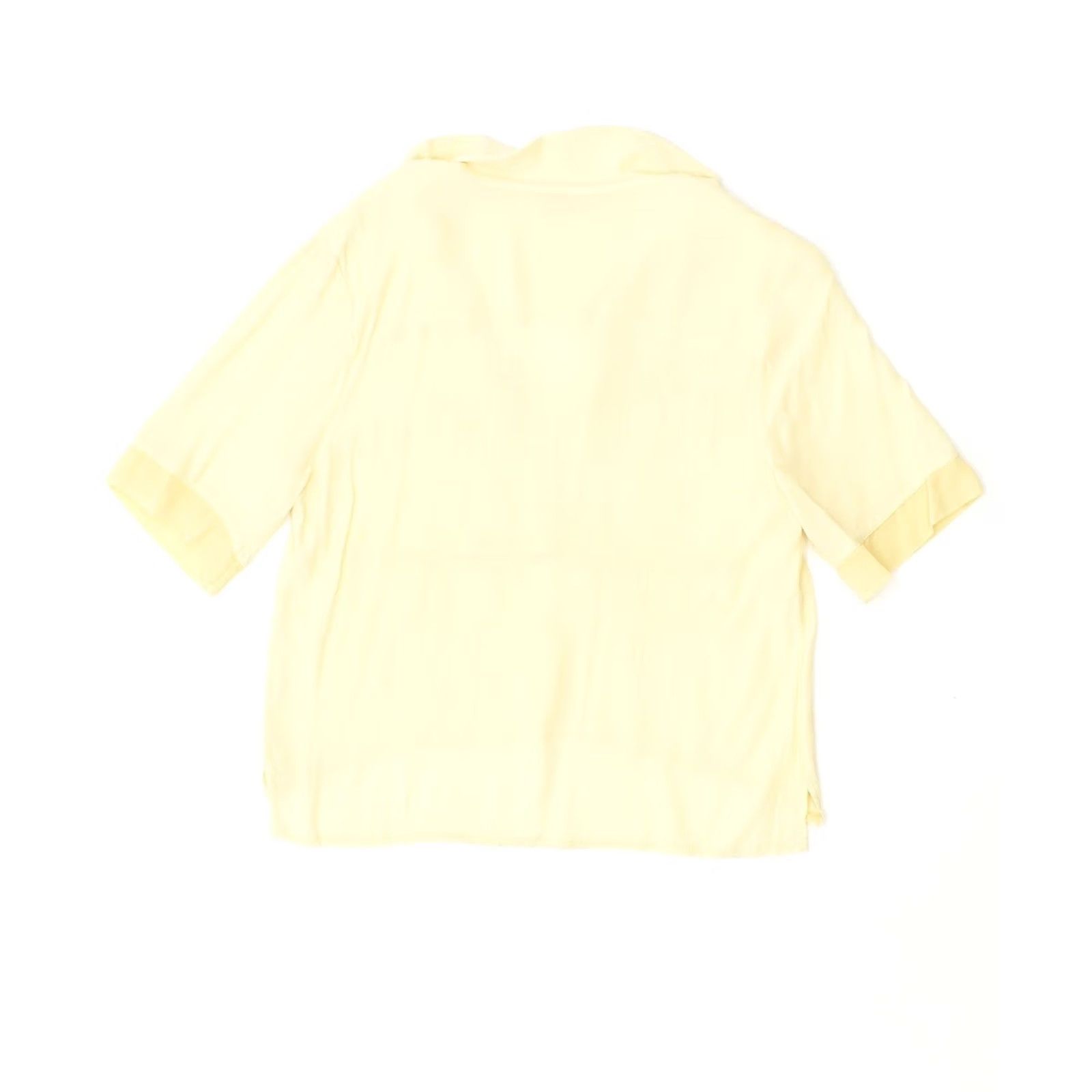 Vintage VINTAGE SUSY MIX Womens Shirt UK 12 Medium Yellow Short Sleeve Pullover Size M / US 6-8 / IT 42-44 - 2 Thumbnail