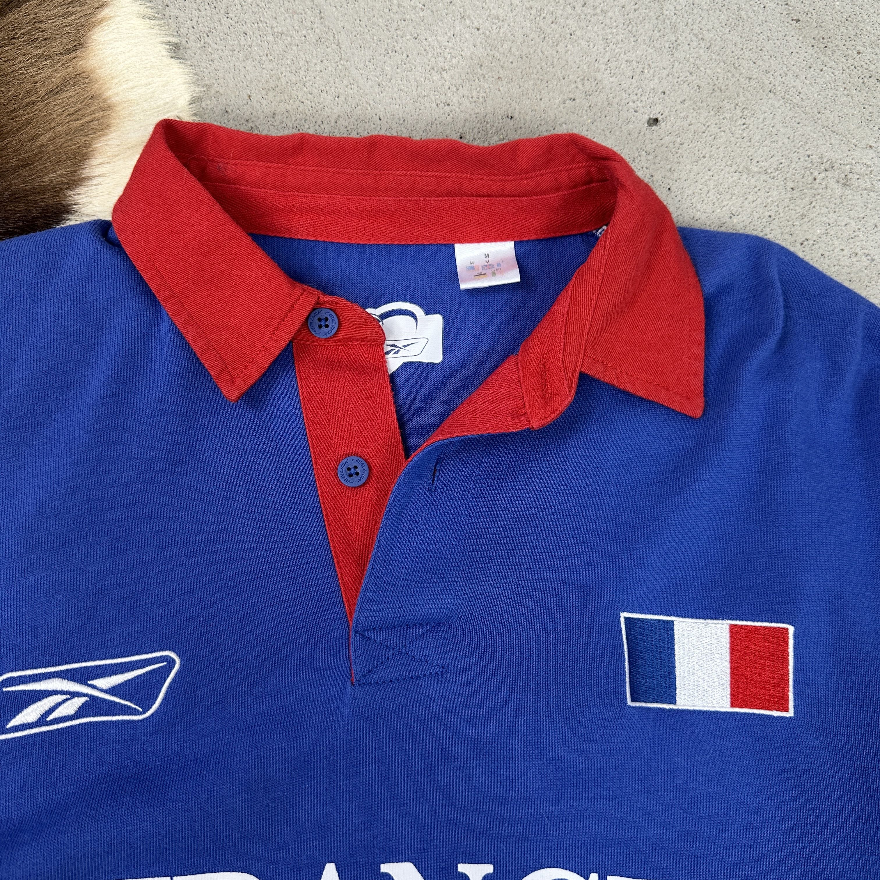 Reebok × Vintage Vintage Sporty Streetwear Rugby Reebok France Sweatshirt 00s Size US L / EU 52-54 / 3 - 3 Thumbnail