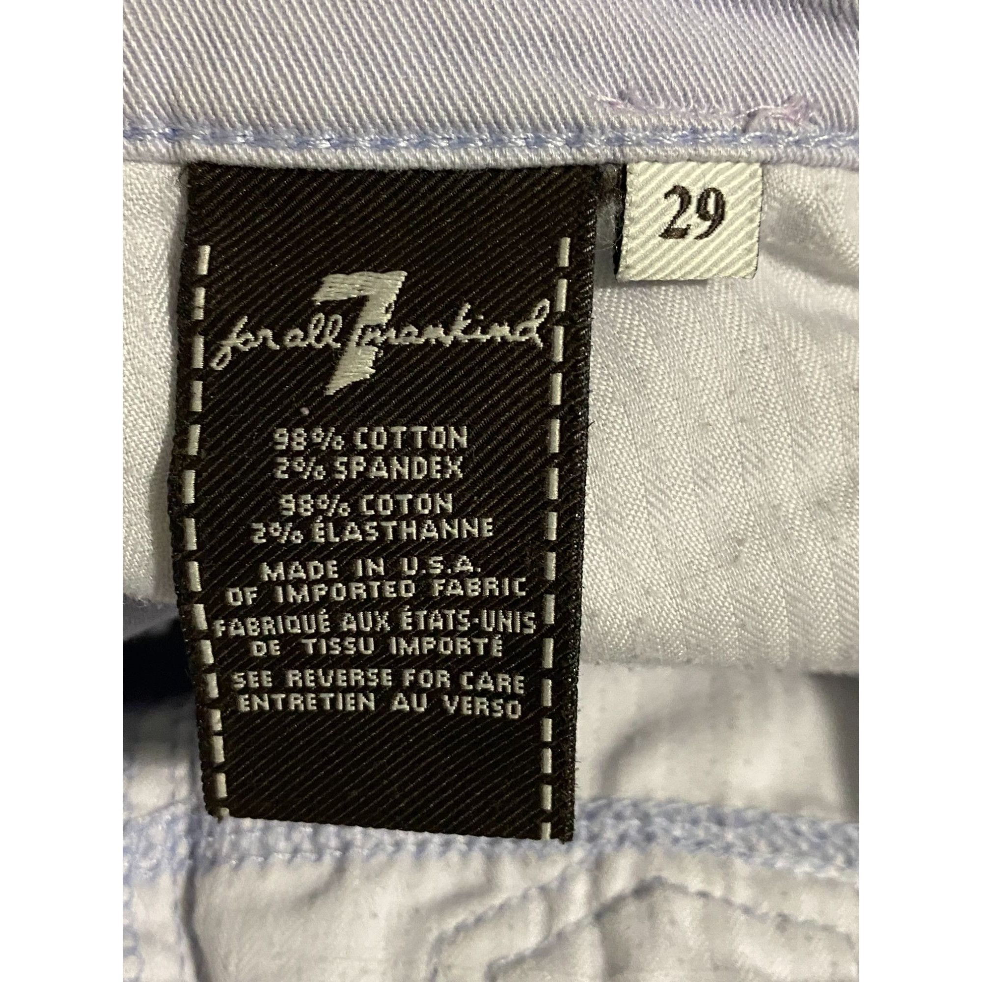Other Seven for All Mankind Ankle Zip Slim Tapered Denim Jeans 29x Size 29" - 3 Thumbnail