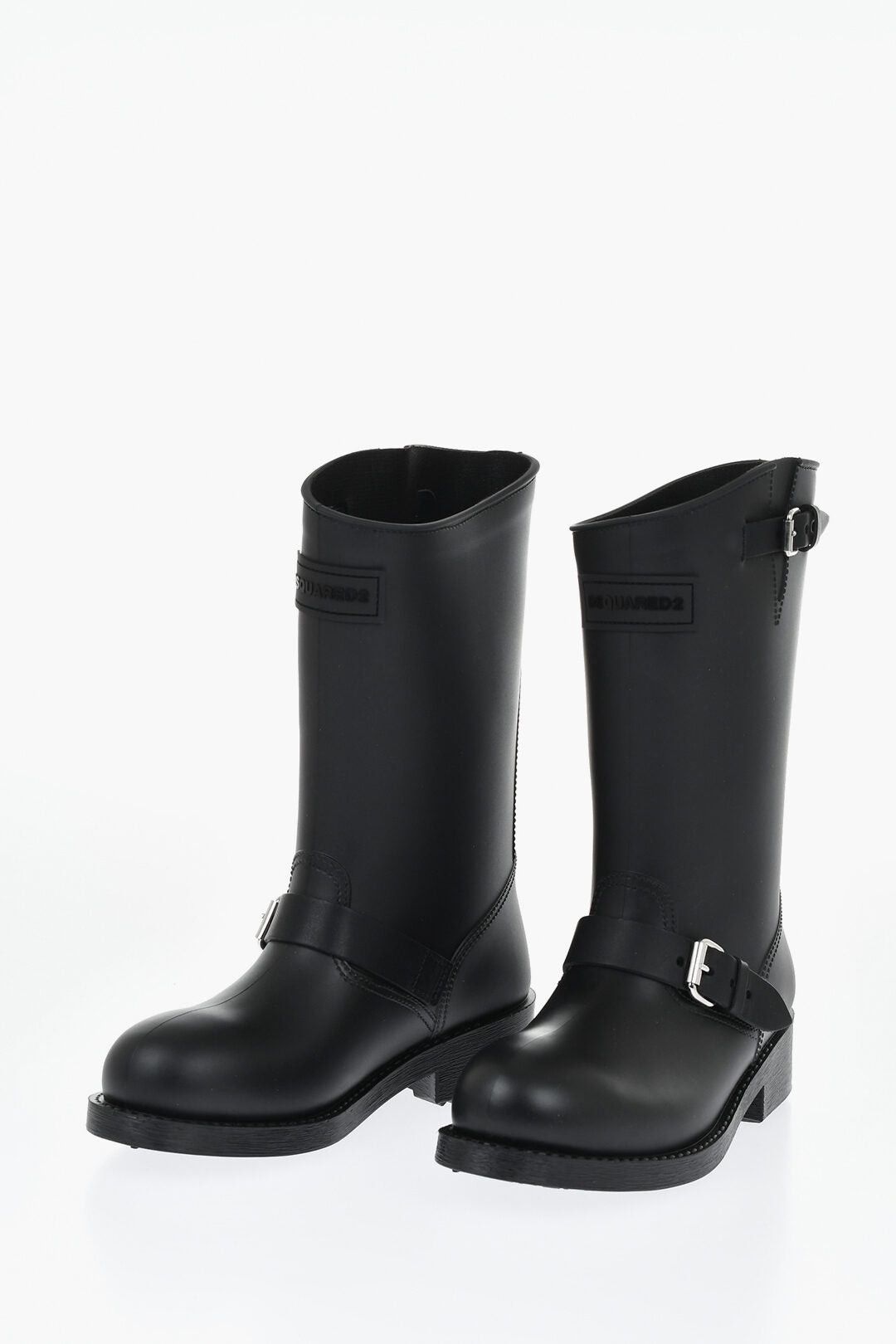 Dsquared2 Solid Color Biker Ankle Boots with Double Buckle Size US 10 / IT 40 - 1 Thumbnail