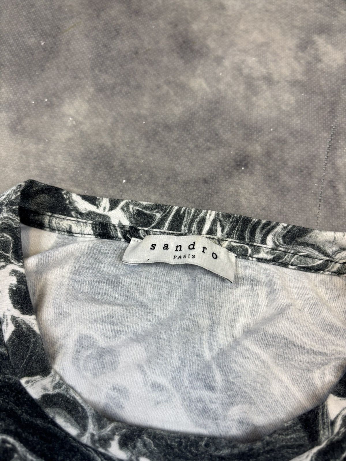 Designer × Sandro Sandro Paris Marble t shirt designer luxury archive Avant Size US M / EU 48-50 / 2 - 3 Thumbnail