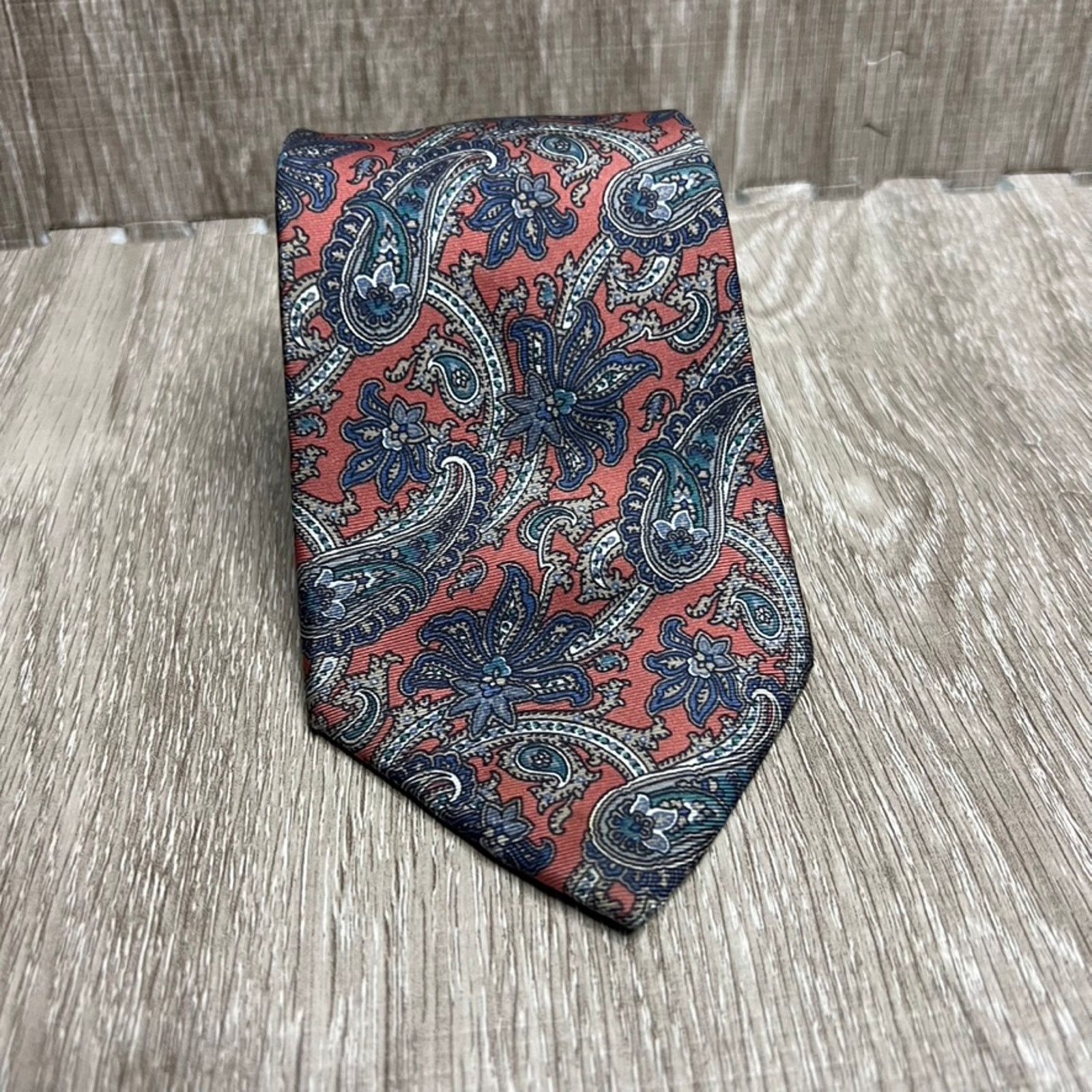 Dior Christian Dior Monsieur Vintage Silk Tie Red Blue Paisley Size ONE SIZE - 2 Thumbnail