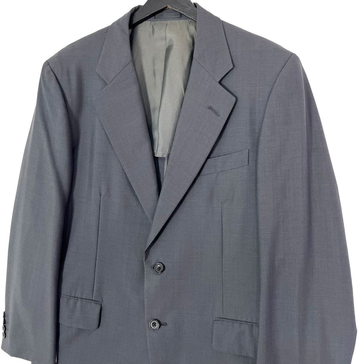 Burberry × Vintage Vintage 90’s Burberrys Wool & Mohair Men’s Blazer Jacket Size US M / EU 48-50 / 2 - 2 Thumbnail