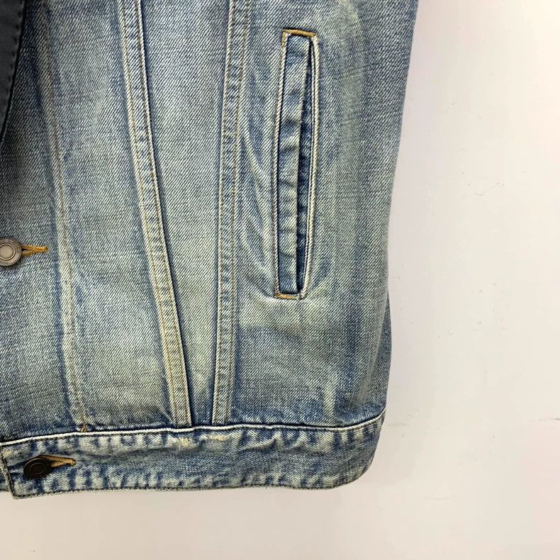Saint Laurent Paris Saint Laurent Paris Light blue washed old cotton denim ves Size M / US 6-8 / IT 42-44 - 4 Thumbnail