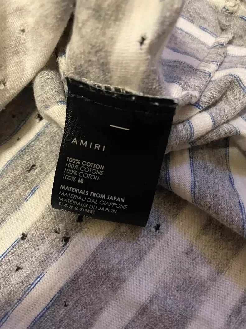Amiri AMIRI Distressed Striped Oversized T. Size US M / EU 48-50 / 2 - 6 Thumbnail