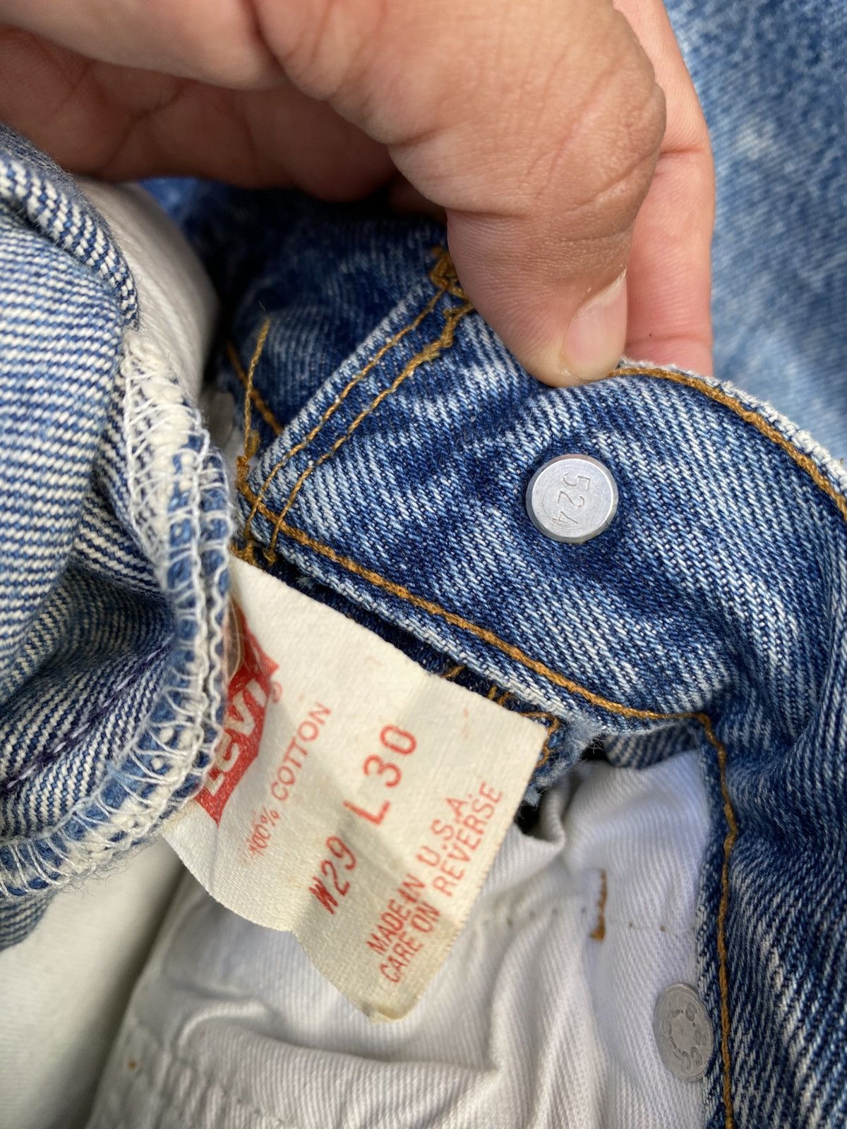 Levi's Vintage Clothing W29x29 Vintage levi's 501 made in USA 90s Size 29" - 5 Thumbnail