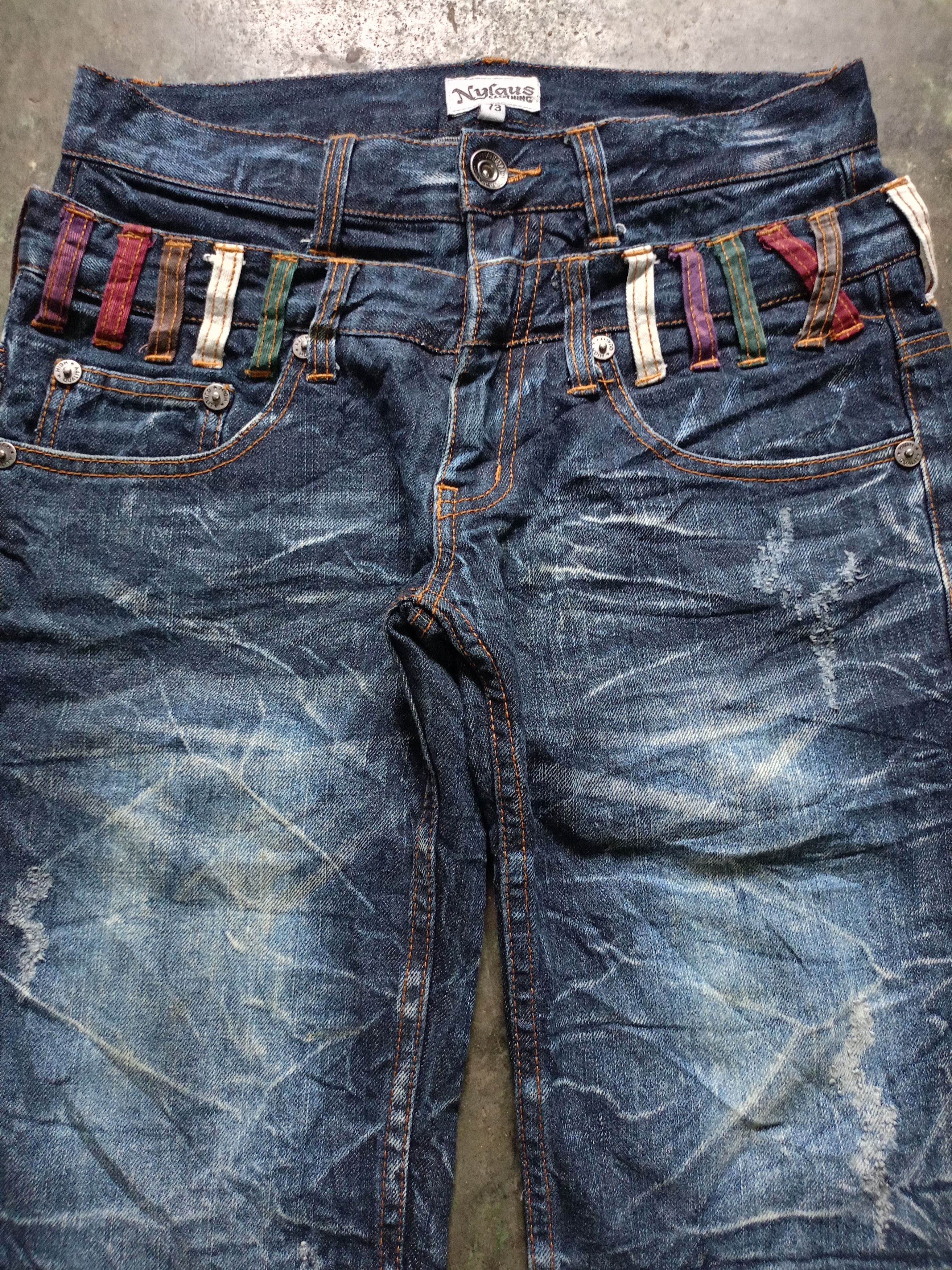 Japanese Brand Nylaus Denim Shorts Pants Size US 29 - 3 Thumbnail