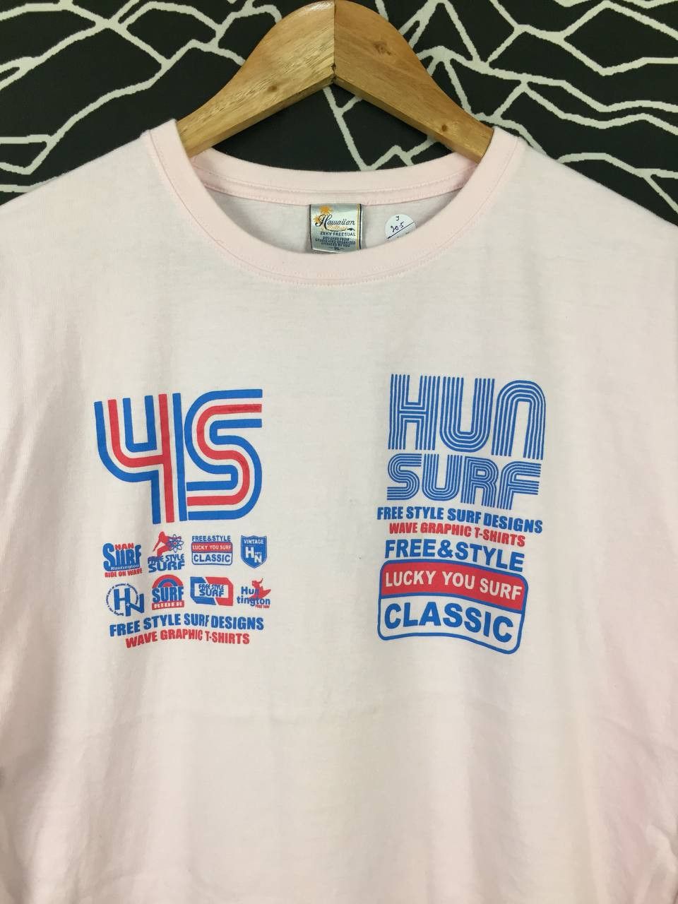 Vintage Han Surf Ride On Wave Free Style Surf Designs Tee Size US M / EU 48-50 / 2 - 3 Thumbnail