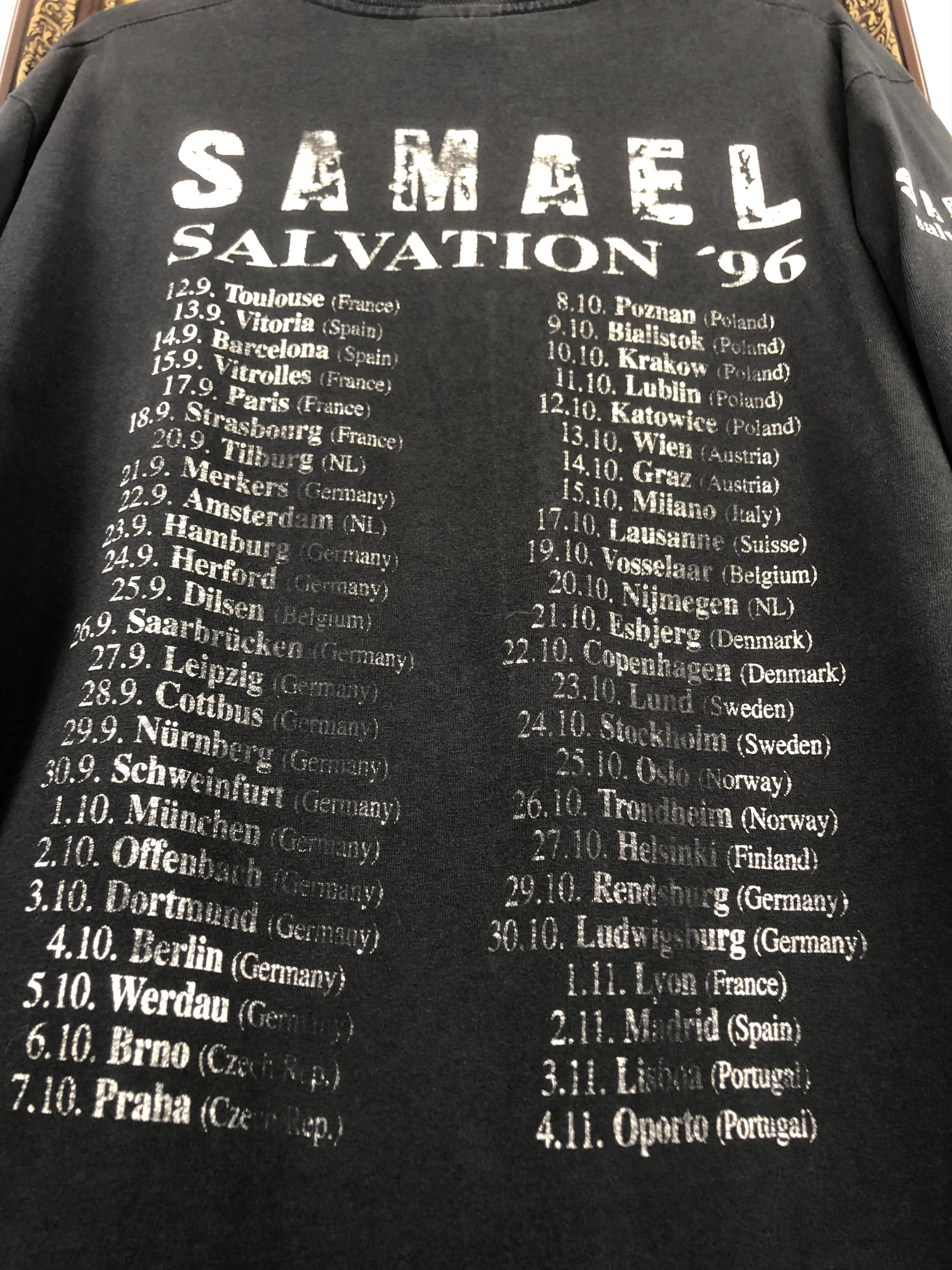 Band Tees Vintage 90's Samael Salvation Band Long Sleeve Tee Shirt Size US L / EU 52-54 / 3 - 15 Thumbnail