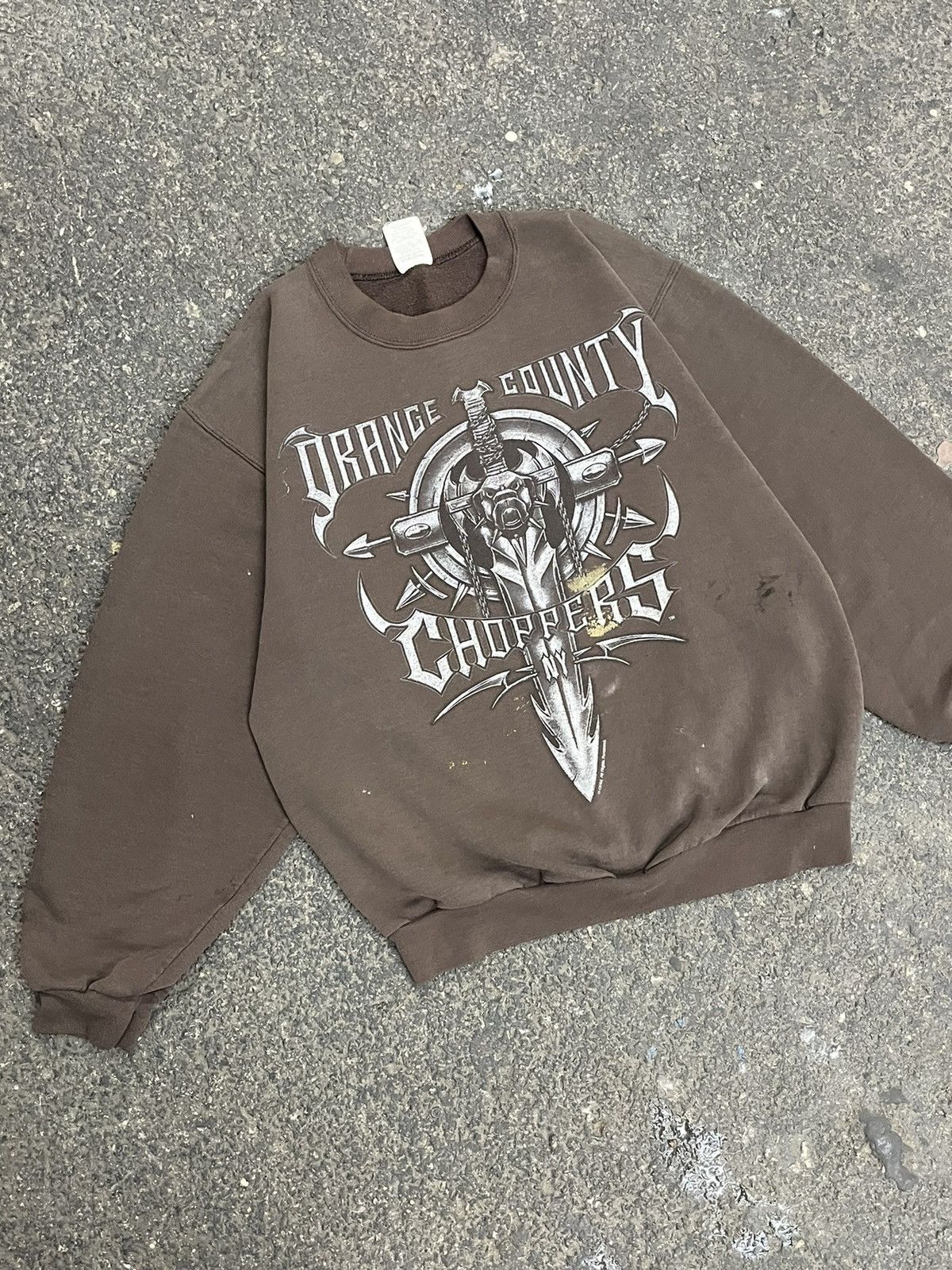Vintage Orange County choppers y2k mocha brown boxy thrashed hype Size US M / EU 48-50 / 2 - 2 Thumbnail