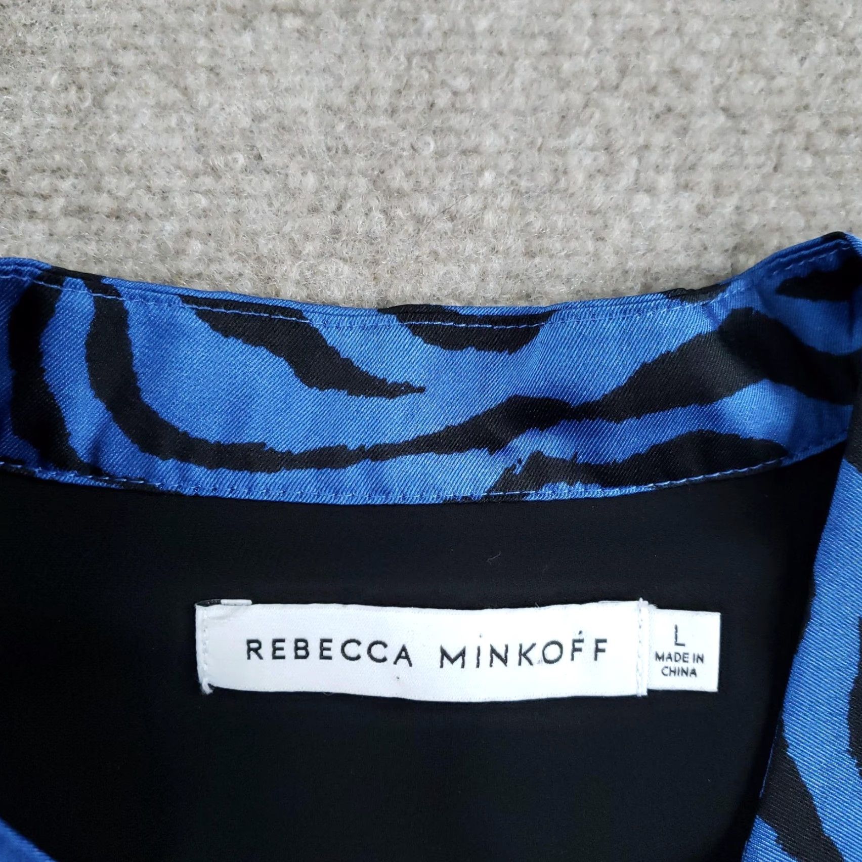 Rebecca Minkoff Rebecca Minkoff Dress Womens L Blue Zebra Print Sleeveless Fit & Flare Mini Size L / US 10 / IT 46 - 6 Thumbnail