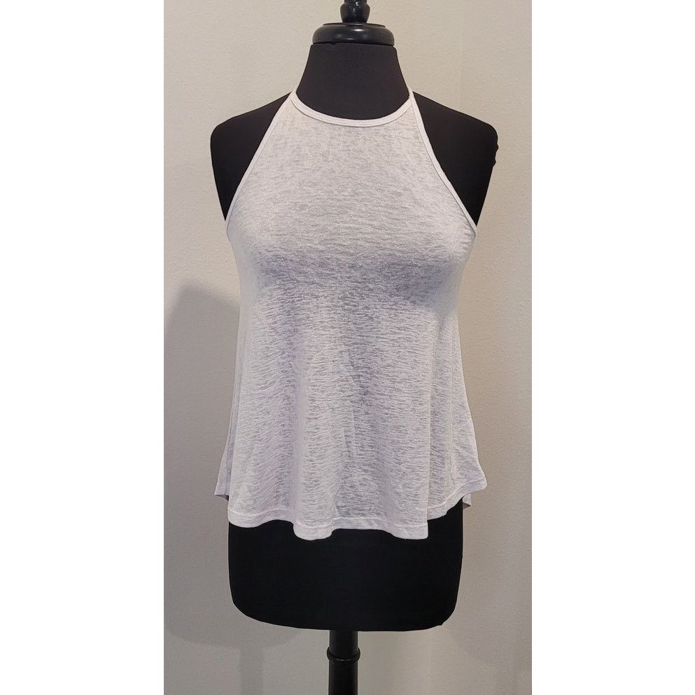 Athleta Athleta Breezy High Neck Racerback Tank White XS Tech Size XS / US 0-2 / IT 36-38 - 1 Thumbnail