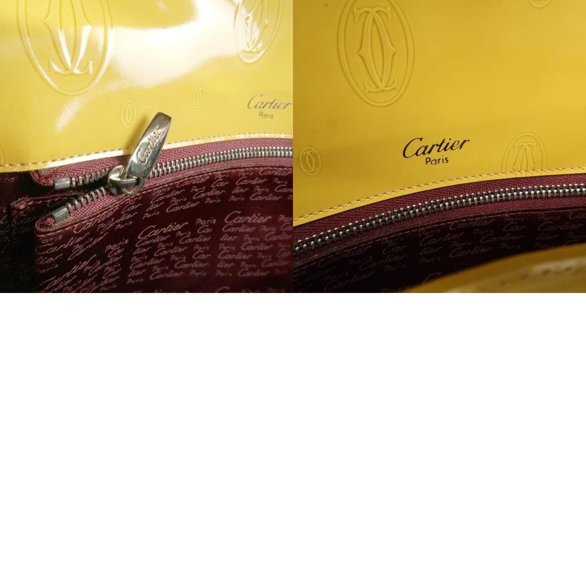Cartier Cartier Happy Birthday Patent Leather Shoulder Bag Yellow Size ONE SIZE - 8 Thumbnail