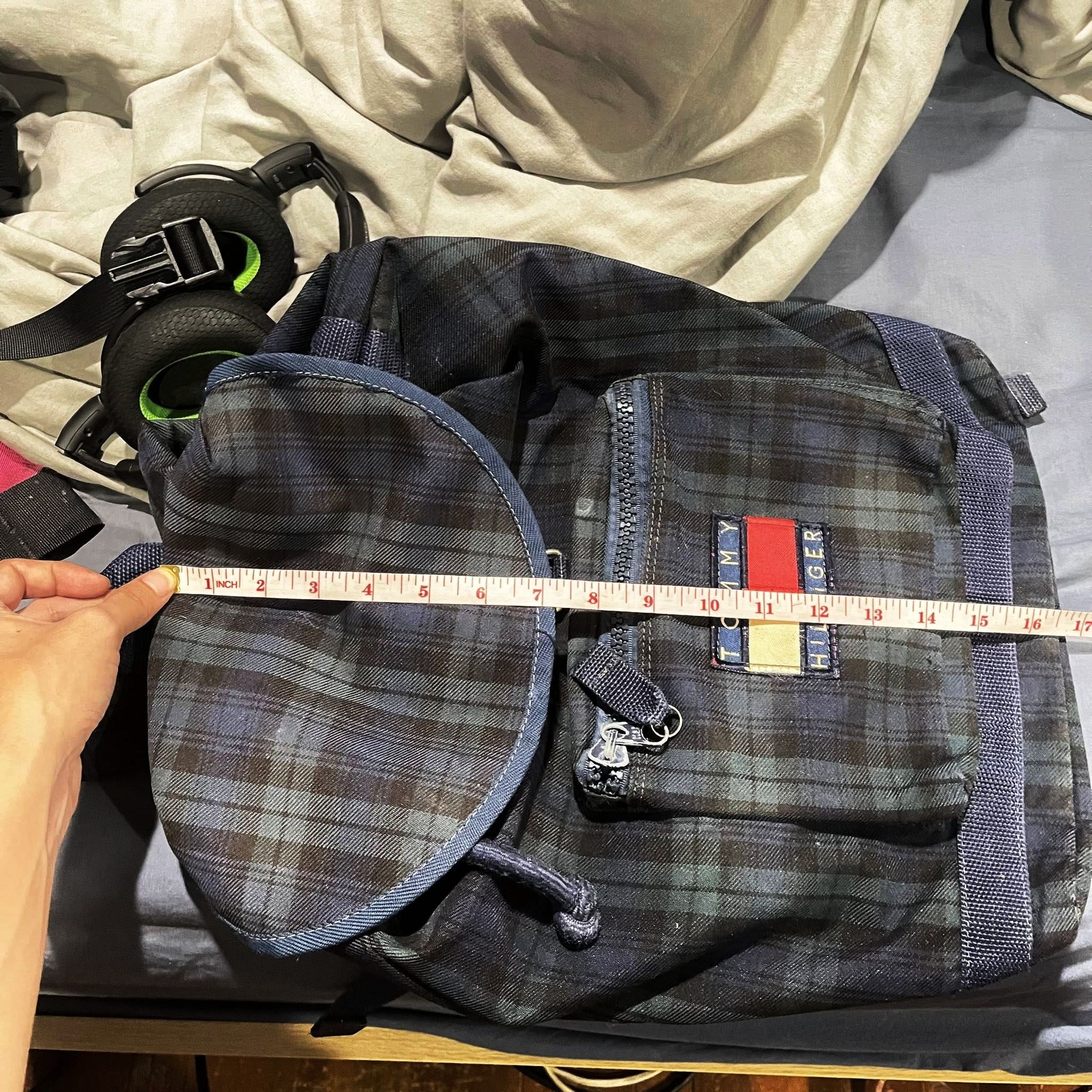 Tommy Hilfiger Vintage 90s Tommy Hilfiger Plaid Backpack Size ONE SIZE - 9 Thumbnail